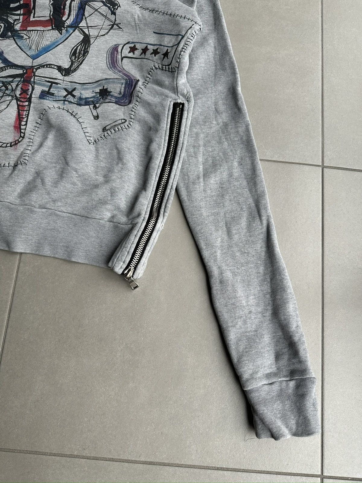 Balmain Balmain Homme SS11 distressed graffiti hoodie Size US M / EU 48-50 / 2 - 10 Thumbnail