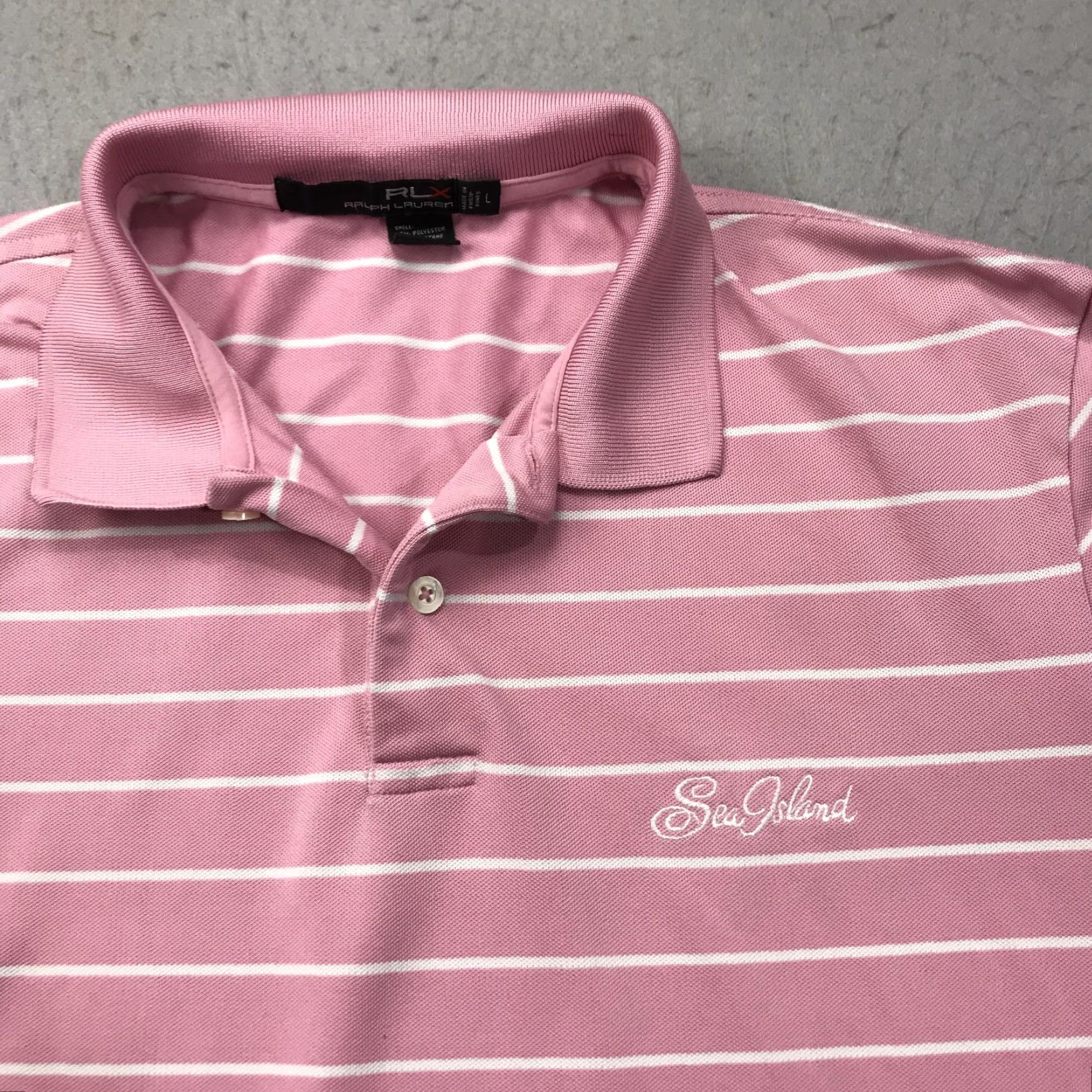 RLX Ralph Lauren RLX Ralph Lauren Polo Shirt Mens Large Pink Striped Golf Stretch Polo Shirt - RLX Polo Golf Sports Activewear Casual Mens Large Pink Size US L / EU 52-54 / 3 - 2 Thumbnail