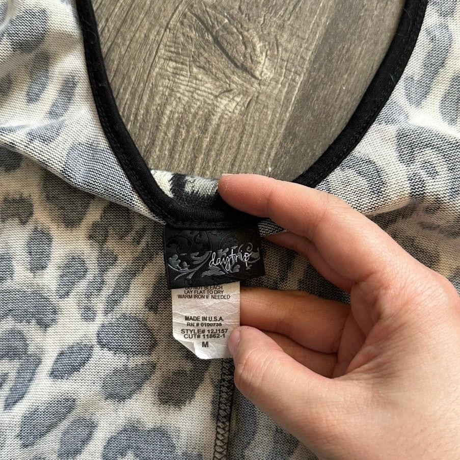 Other day trip cheetah animal print gray black cardigan Size M / US 6-8 / IT 42-44 - 3 Thumbnail
