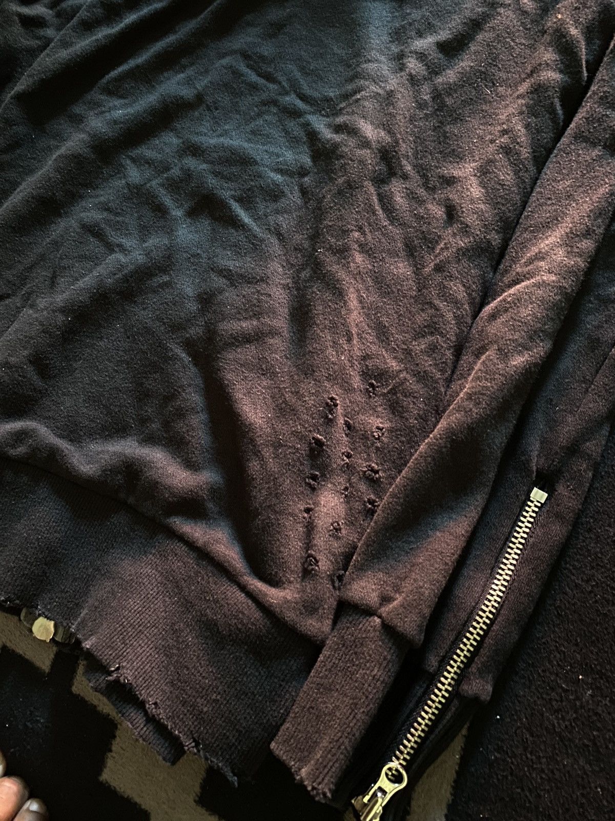 Le Grande Bleu (L.G.B.) Japanese unknwn faux fur distressed multi zip hoodie Size US XL / EU 56 / 4 - 7 Thumbnail