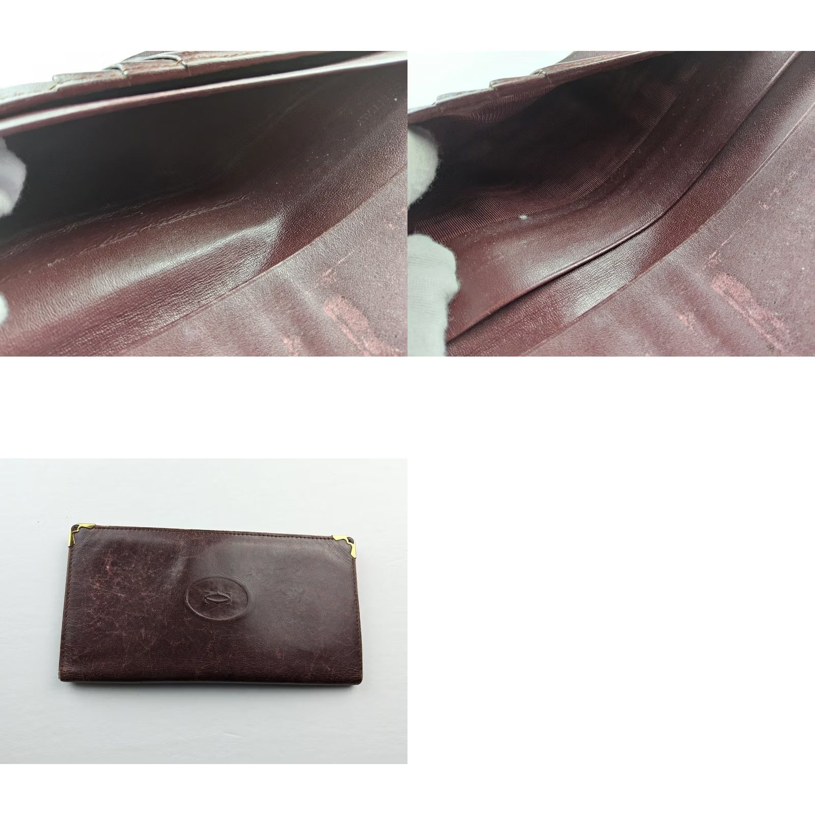Cartier Cartier Wallet Burgundy Leather Folding Full Size Long Wallet Women Size ONE SIZE - 8 Thumbnail