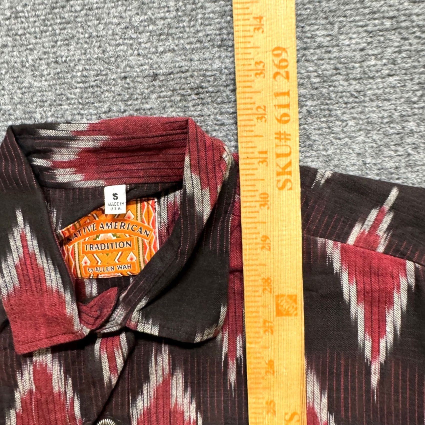 Vintage VINTAGE Shirt Mens S Western Button Up Aztec USA Made 90s Long-sleeve Distressed fade flaws Size US S / EU 44-46 / 1 - 5 Thumbnail