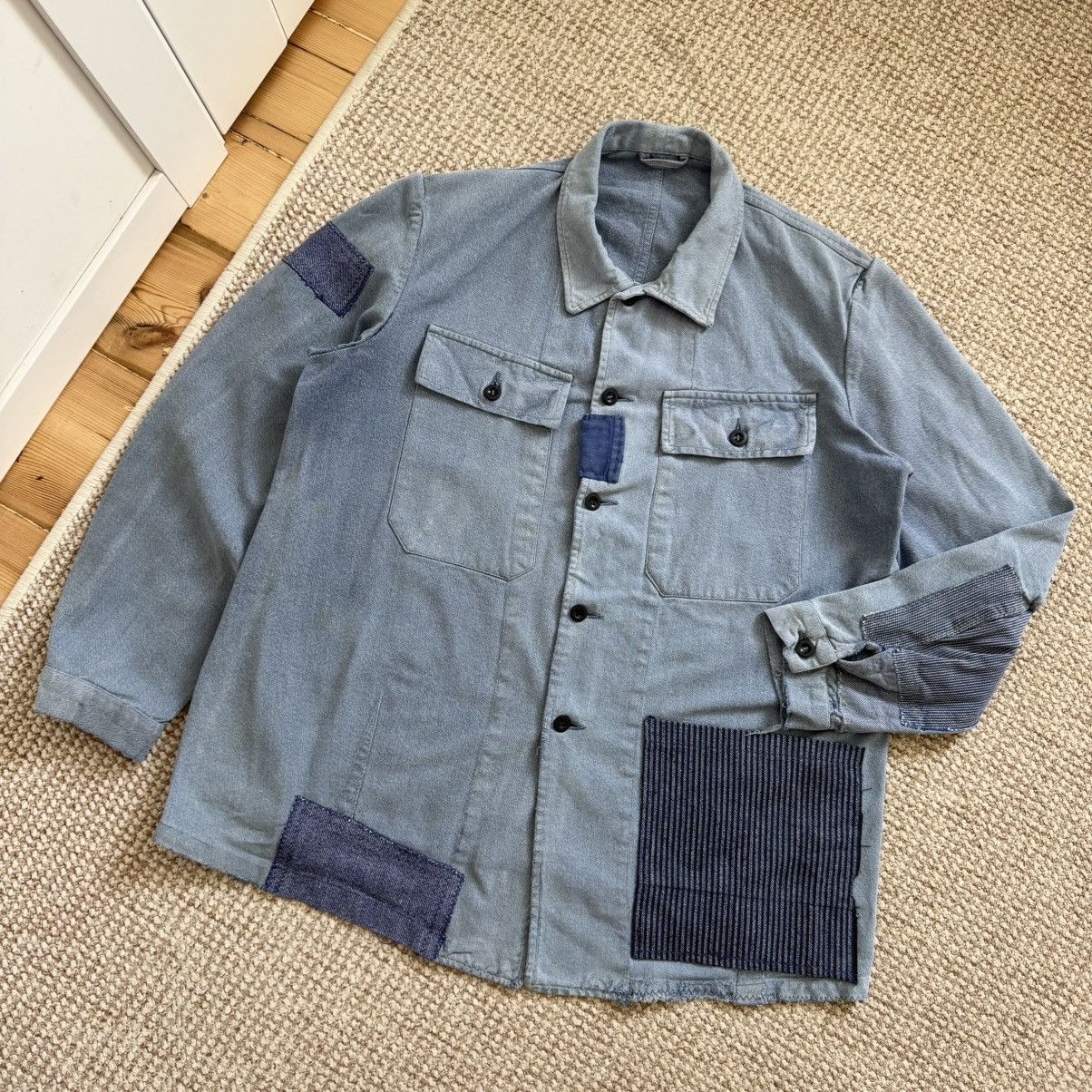 Le Laboureur French vintage sun faded repaired works jacket Size US L / EU 52-54 / 3 - 1 Thumbnail