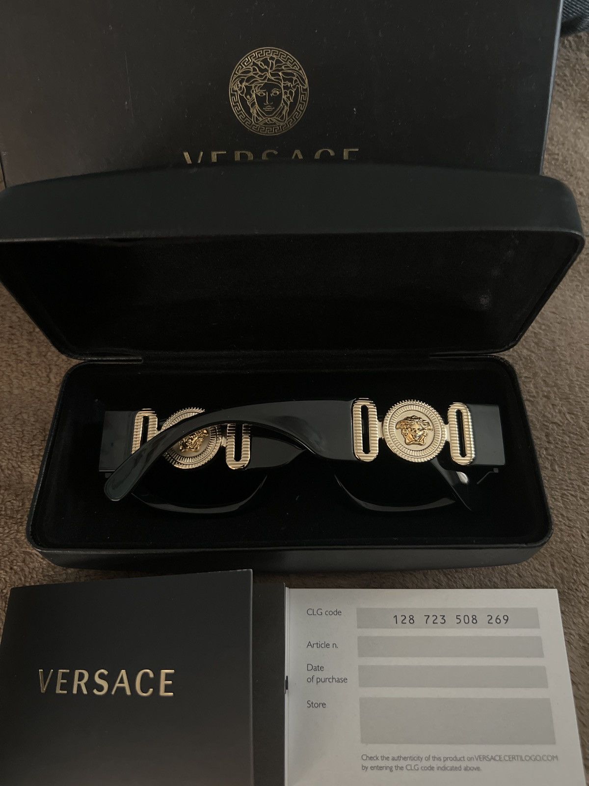Versace Black Medusa Biggie Sunglasses Size ONE SIZE - 6 Thumbnail