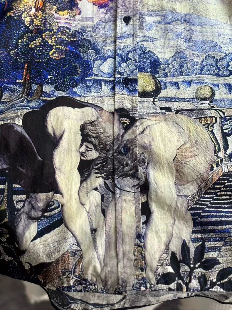 Louis Vuitton Louis Vuitton Louis Vuitton Silk Shirt with Oil Painting D Size US XL / EU 56 / 4 - 4 Thumbnail