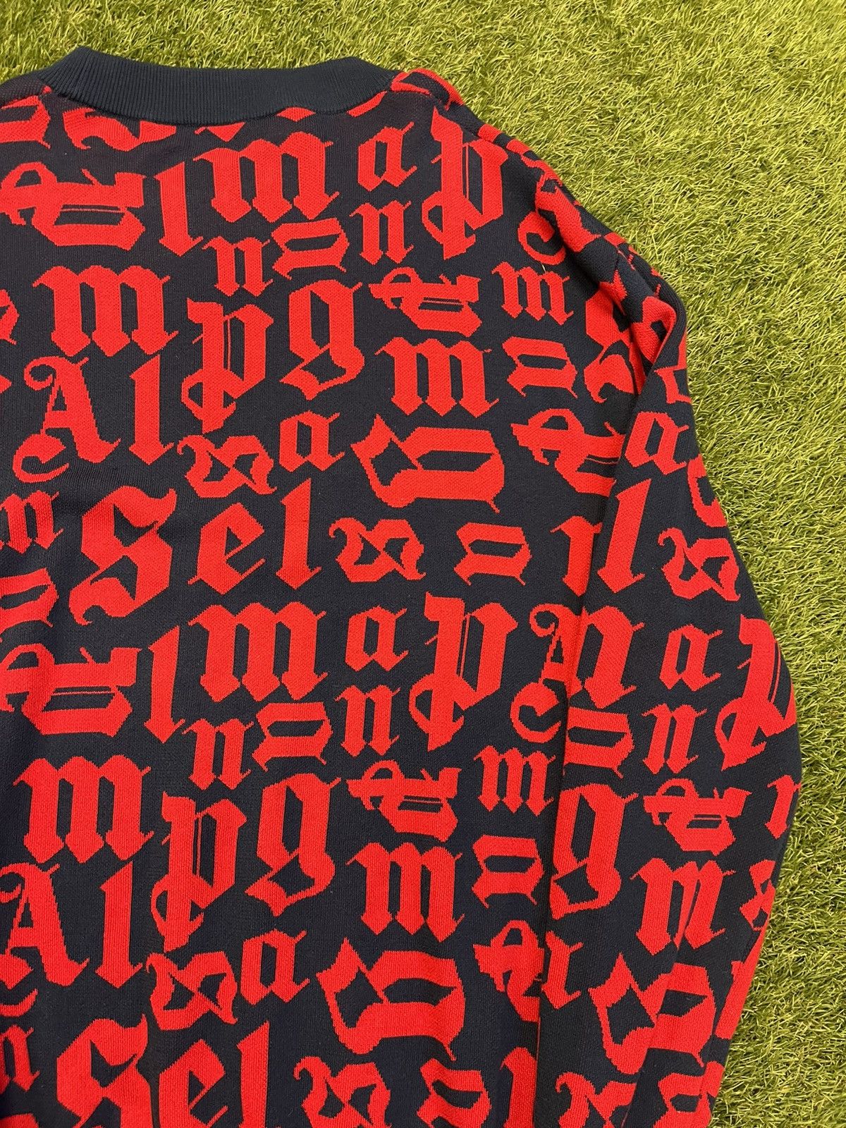 Palm Angels Size XXL - Palm Angels Monogram Crewneck Red/Blue Size US XXL / EU 58 / 5 - 7 Thumbnail