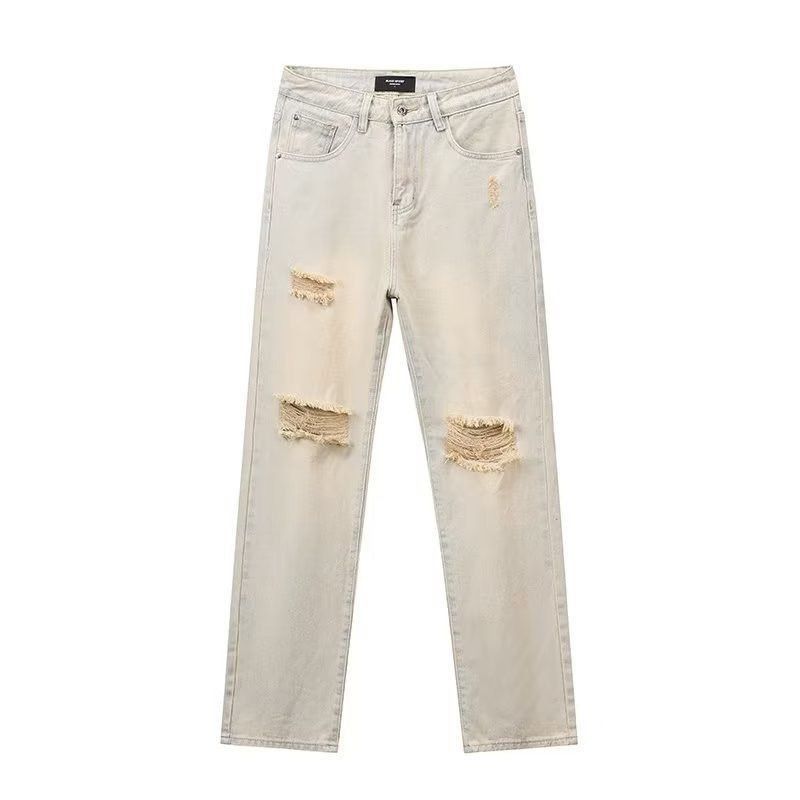 Japanese Brand Straight high street loose ripped jeans Size US 32 / EU 48 - 5 Thumbnail