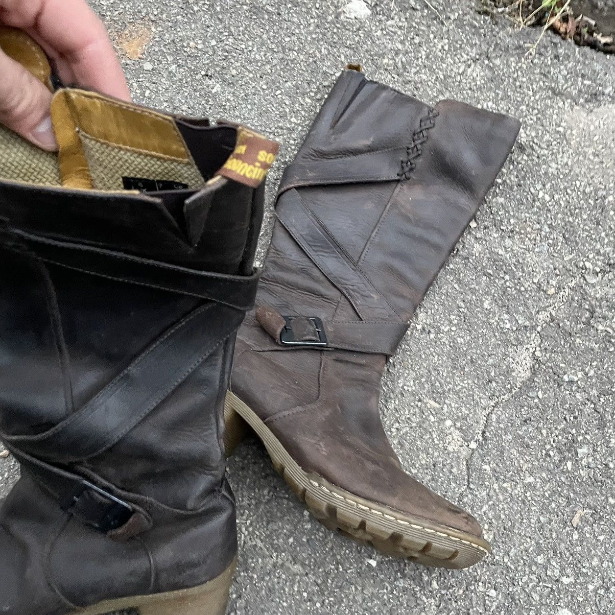 Dr. Martens × Vintage 39 Leather high lace boots Dr. Martens western cowboy shoes Size US 8 / IT 38 - 8 Thumbnail