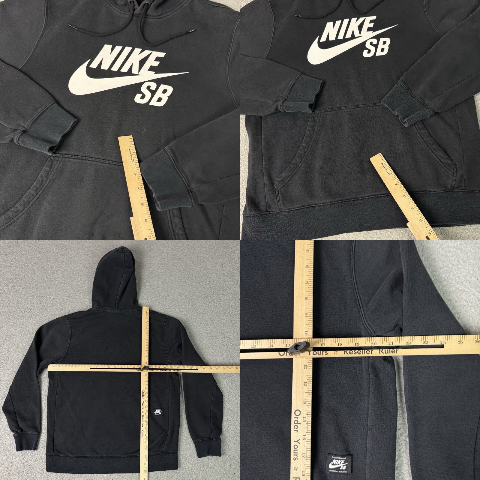 Nike Nike SB Hoodie Sweatshirt Men M Black Fleece Logo Sportswear Skateboard Pullover Hooded Pockets Embroidered Size US M / EU 48-50 / 2 - 8 Thumbnail