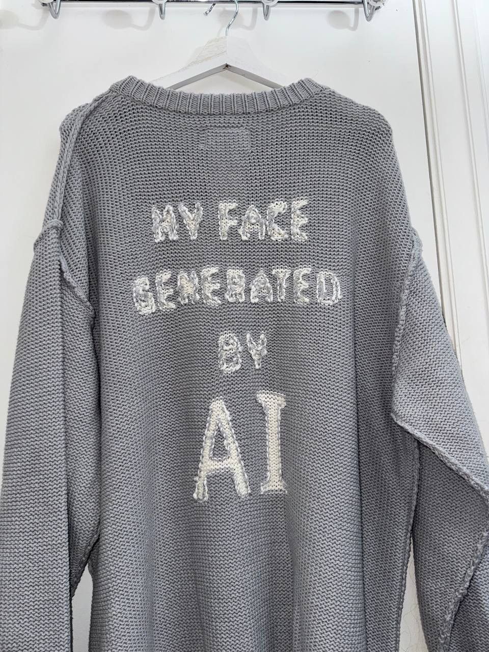 Doublet Reversible AI Hand knit cotton jacquard sweater Size US L / EU 52-54 / 3 - 10 Thumbnail