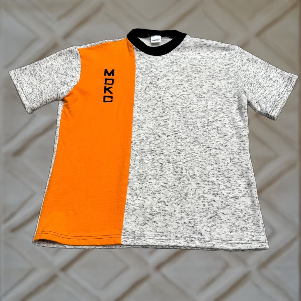 MOKC Colorblock T-Shirt Mens Medium Multicolor Crew Neck Casual Streetwear