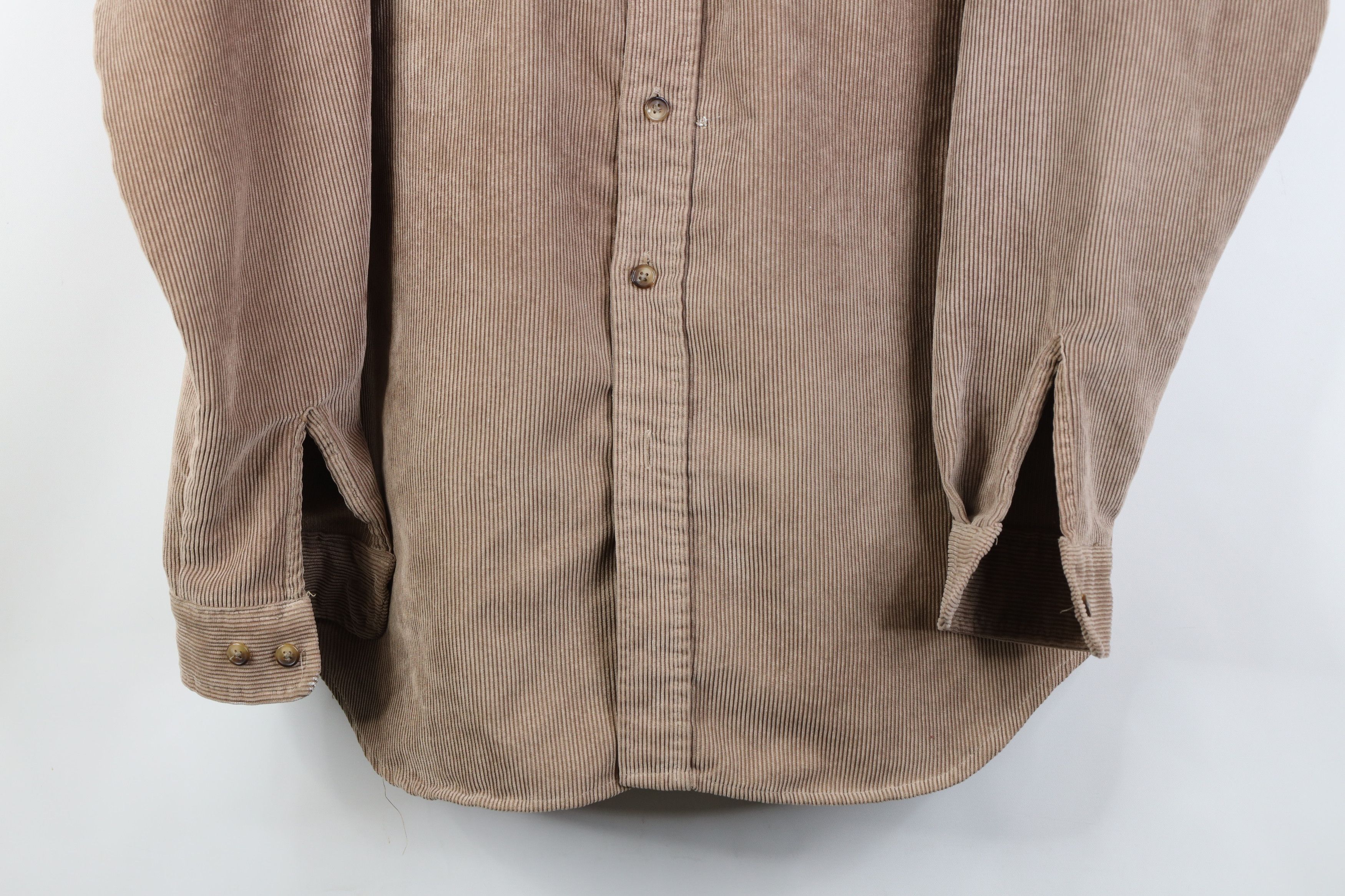 Vintage Vintage 90s Streetwear Pocket Corduroy Collared Button Shirt Size US L / EU 52-54 / 3 - 3 Thumbnail