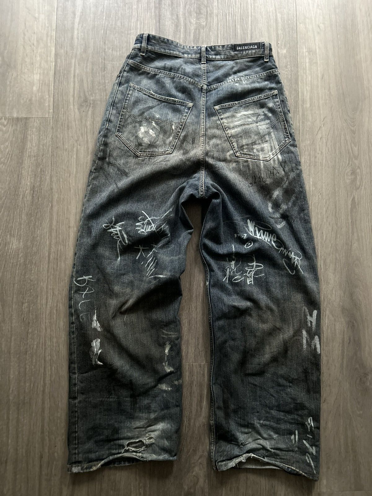 Balenciaga Balenciaga SS23 Mudshow runway graffiti pants *RARE* Size US 28 / EU 44 - 2 Thumbnail