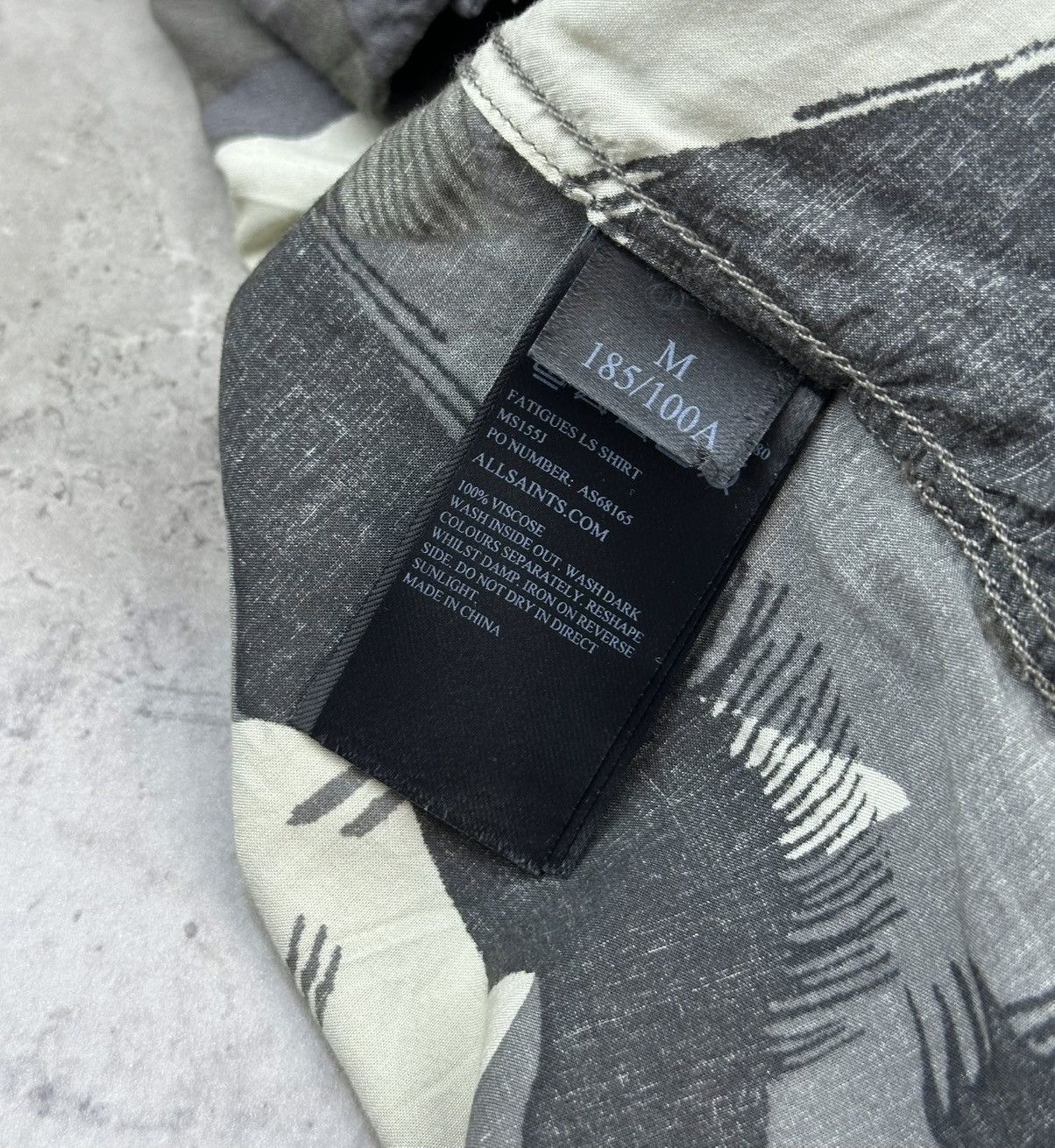 Allsaints AllSaints Fatigues Long Sleeve Shirt Camo Camouflage Viscose Size US M / EU 48-50 / 2 - 11 Thumbnail