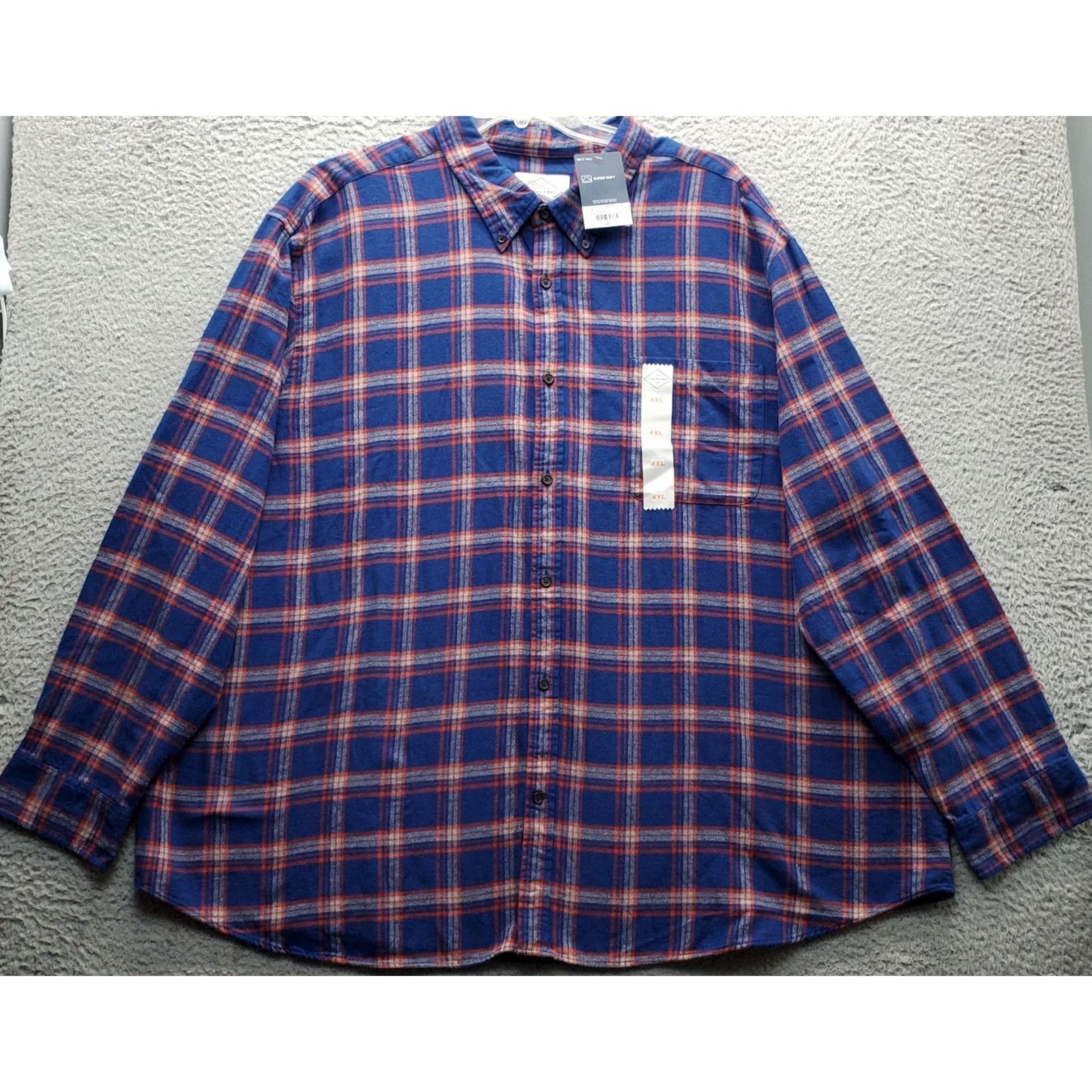 Vintage St. John's Bay Shirt Mens 4XL Multi Plaid Flannel Button-Down Classic Button Up Casual Size US XXL / EU 58 / 5 - 2 Thumbnail