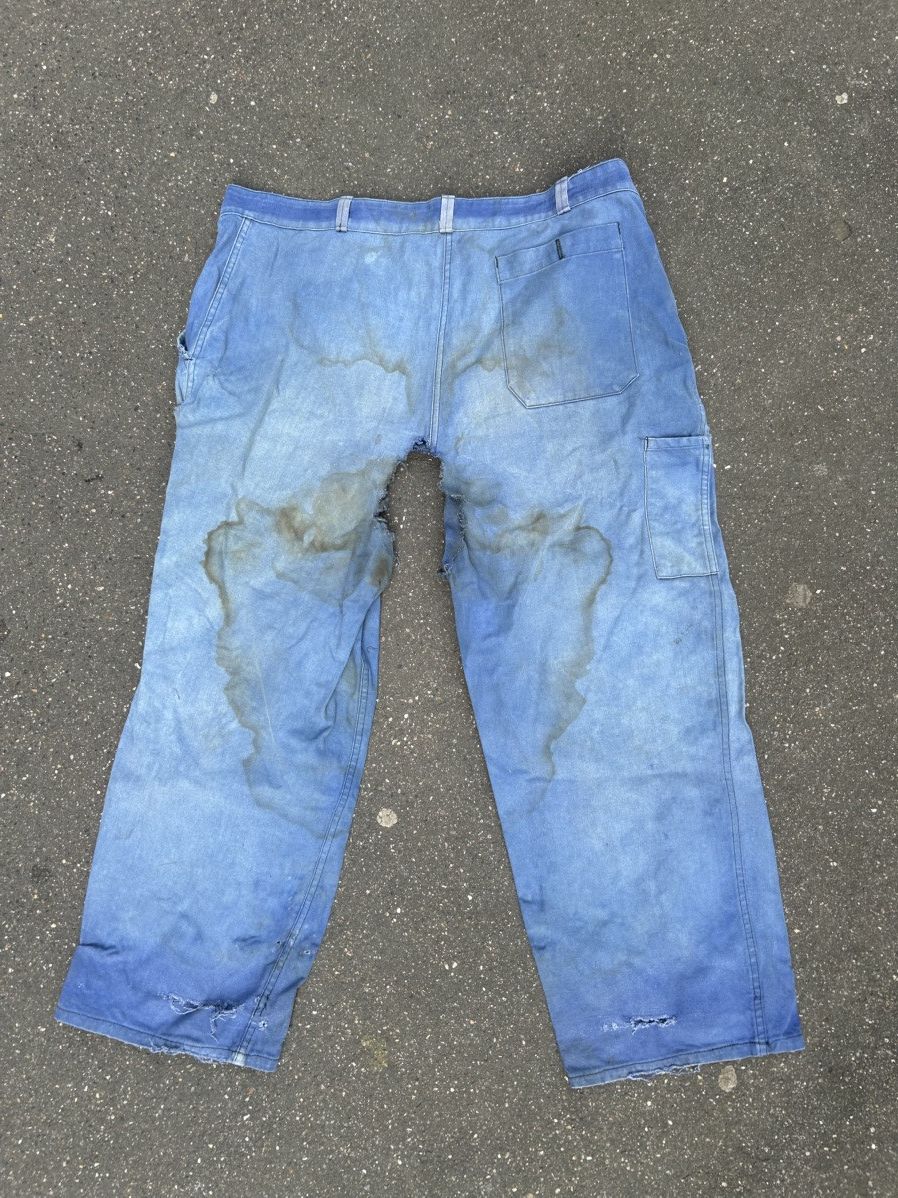 Other Old blue work trousers with holes, crotch Size US 33 - 5 Thumbnail