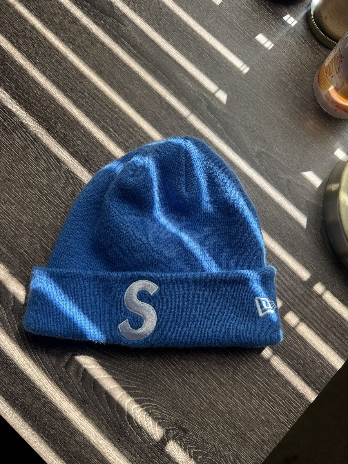 New Era × Supreme Supreme new era accent beanie navy fw24 | Grailed
