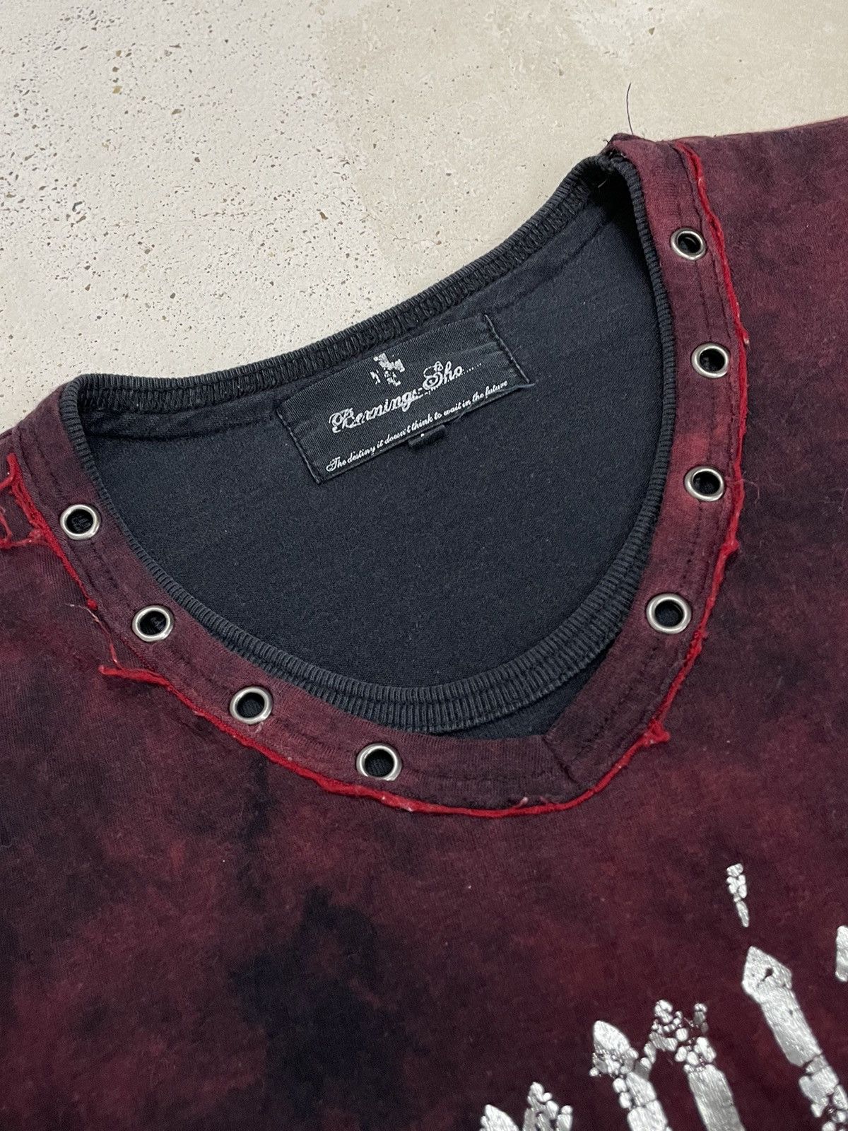 Japanese Brand BerningSho Punk Bondage Chain Layered Wavy Surface Cloth Size US L / EU 52-54 / 3 - 12 Thumbnail