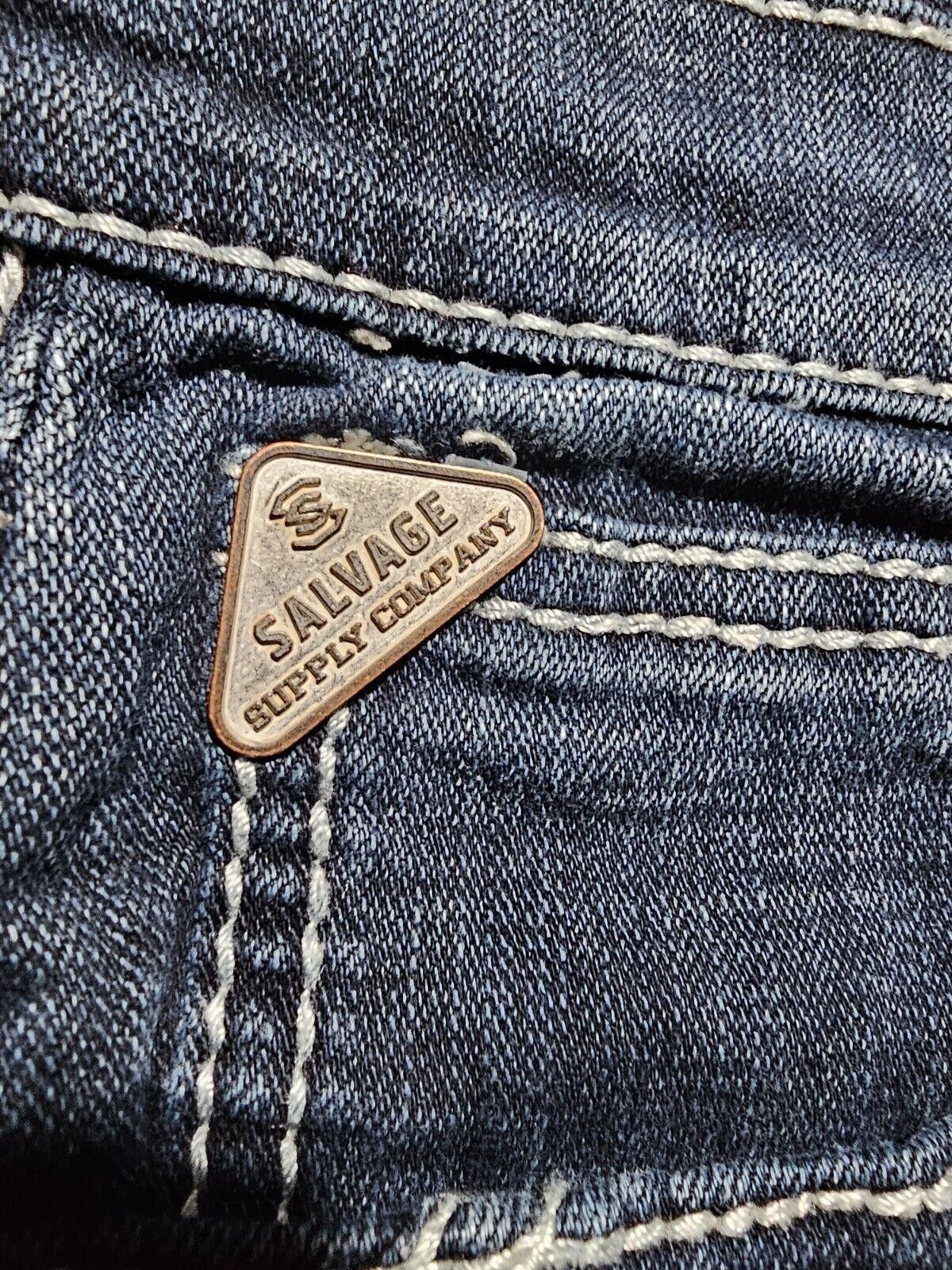 Salvage BUCKLE BKE Dungarees Salvage 31x32 HAVOC Straight Slim Fit Size US 31 - 3 Thumbnail