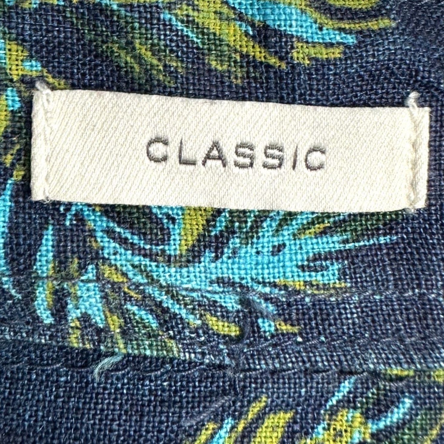 J.Crew J.CREW Shirt Mens XL Navy Classic Fit Tropical Palm Button Up Size US XL / EU 56 / 4 - 5 Thumbnail