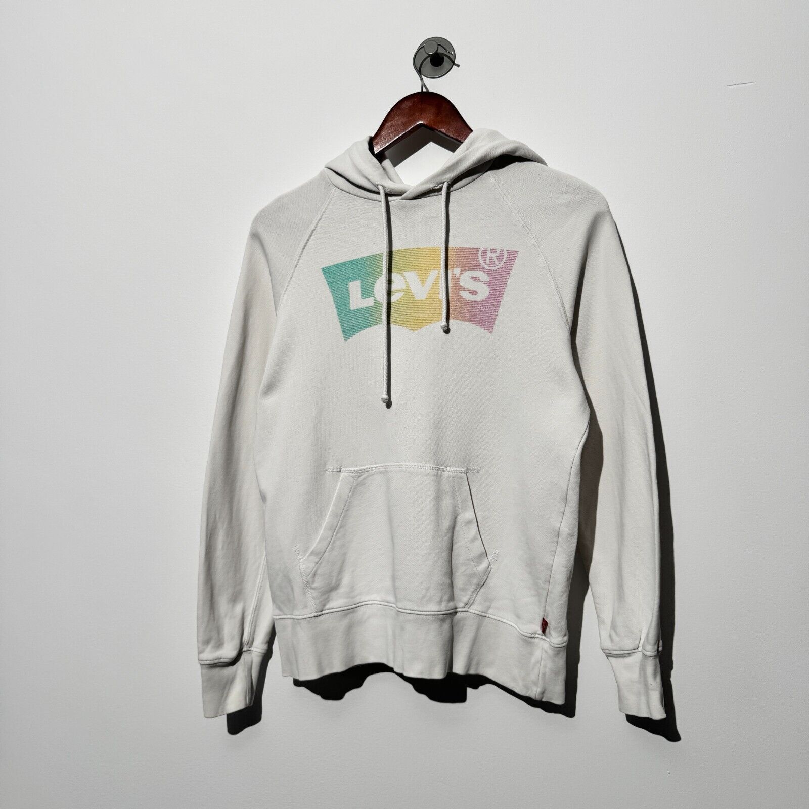 Levi's Levis Unisex White Cotton Hoodie Size XXS Washed 90s Faded Size US M / EU 48-50 / 2 - 2 Thumbnail