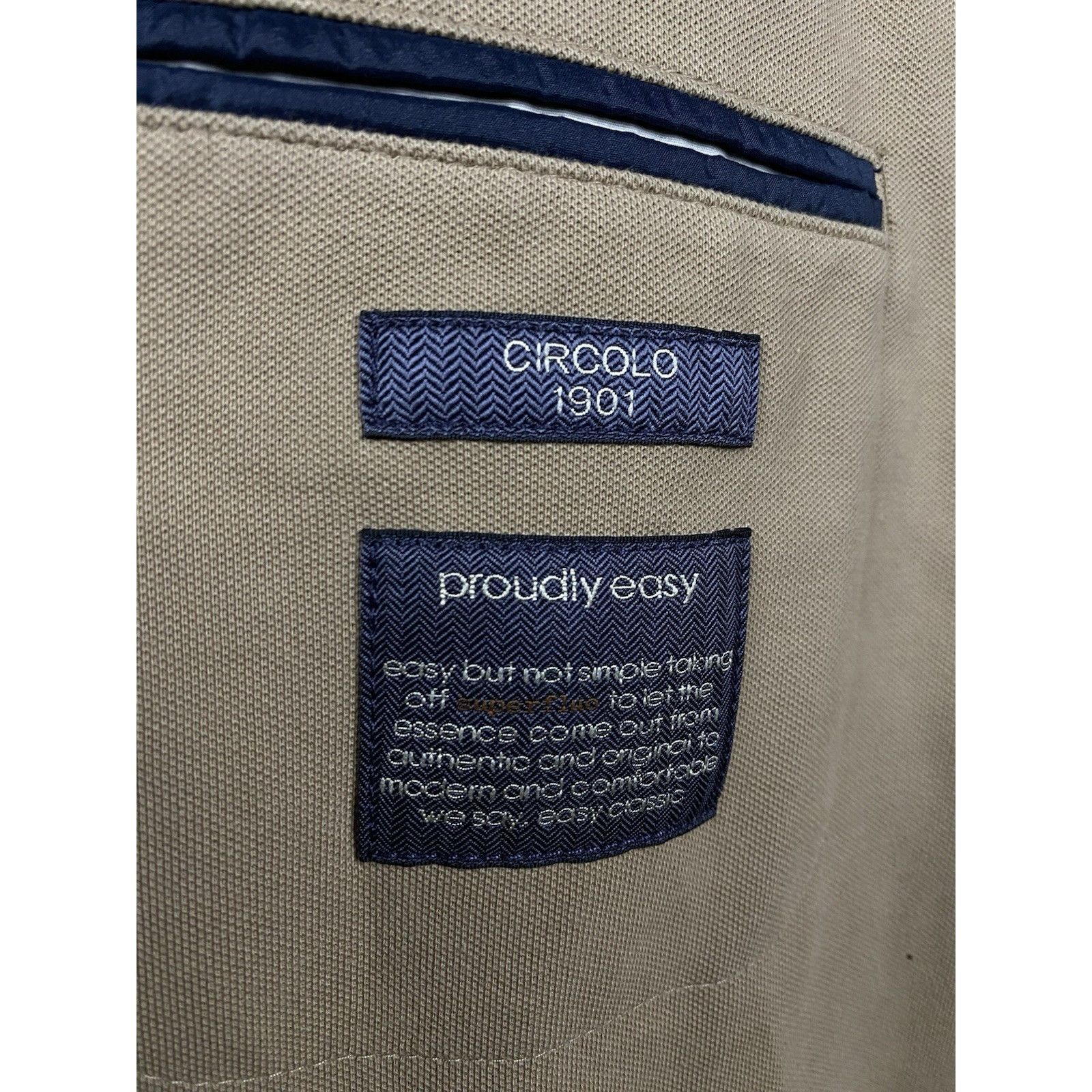 Circolo 1901 MINT! Circolo 1911 Men's Beige Summer Unlined 2-Button Blaze Size 42R - 10 Thumbnail