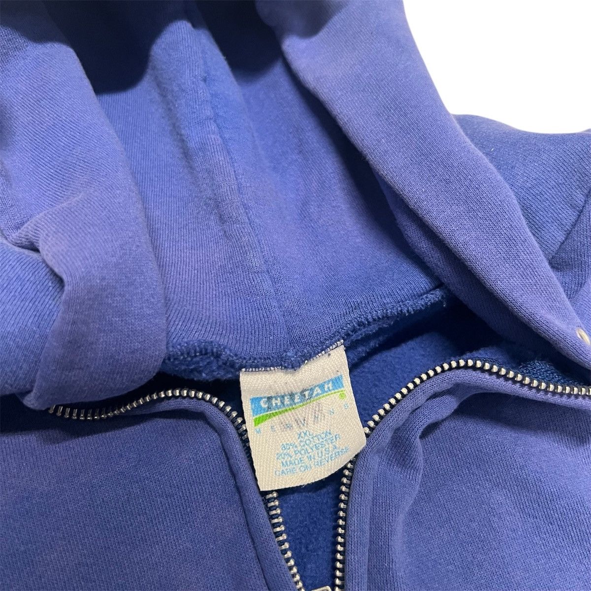 Vintage 1990S Faded Blue Hoodie Made In USA Size XXL