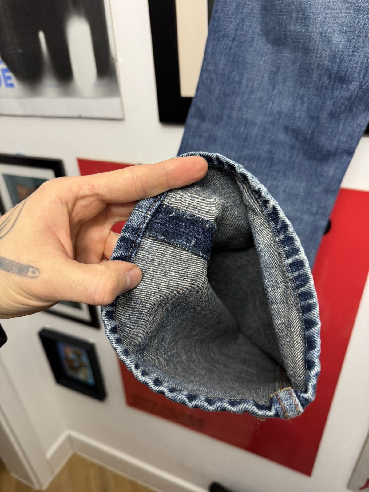 Prada 2008 Prada Blue Classic Fit Denim Jeans Designer Vintage Y2k Size US 32 / EU 48 - 8 Thumbnail