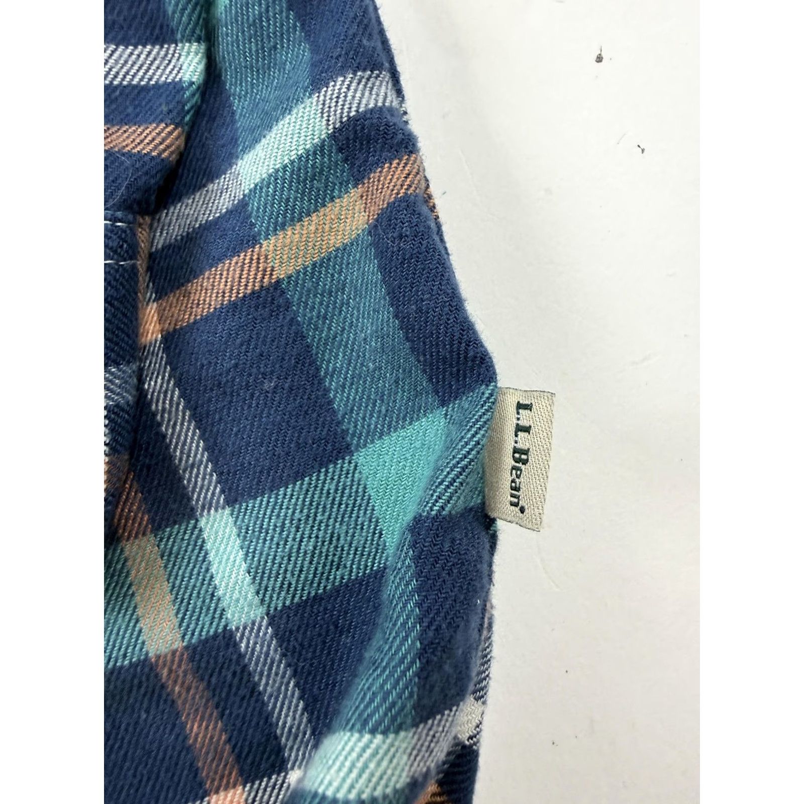 Vintage L.L. Bean Shirt Mens Large Blue Plaid Flannel Long Sleeve Button Front Casual Size US L / EU 52-54 / 3 - 5 Thumbnail