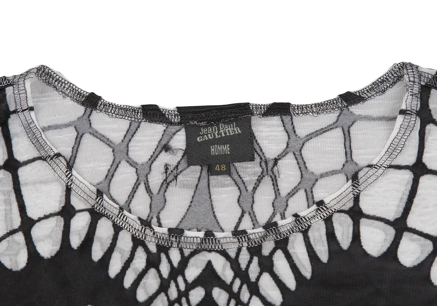 Jean Paul Gaultier Sheer Opalescent Tank Top in Black and White, Size 48 Size US M / EU 48-50 / 2 - 3 Thumbnail