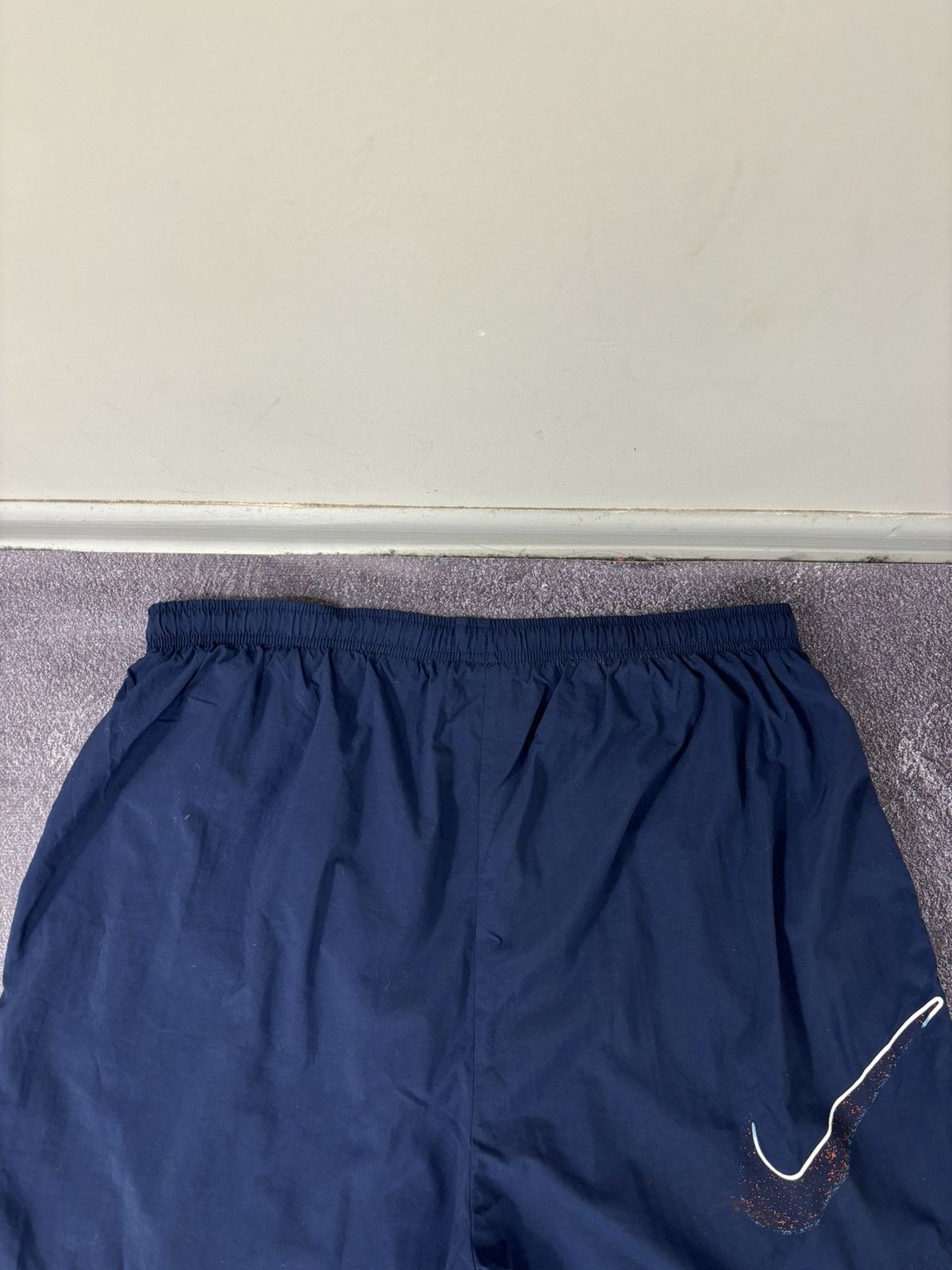 Nike Vintage 90s Nike Y2K Big Swoosh Retro Hype Nylon Shorts Size US 38 / EU 54 - 15 Thumbnail
