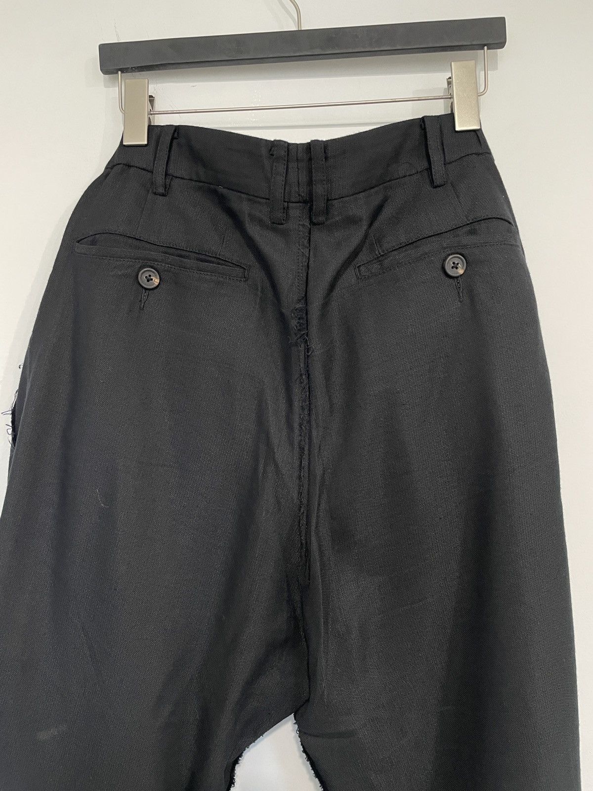 Ziggy Chen SS20 RAW EDGE COTTON LINEN VISCOSE CROPPED TROUSERS Size US 34 / EU 50 - 7 Thumbnail