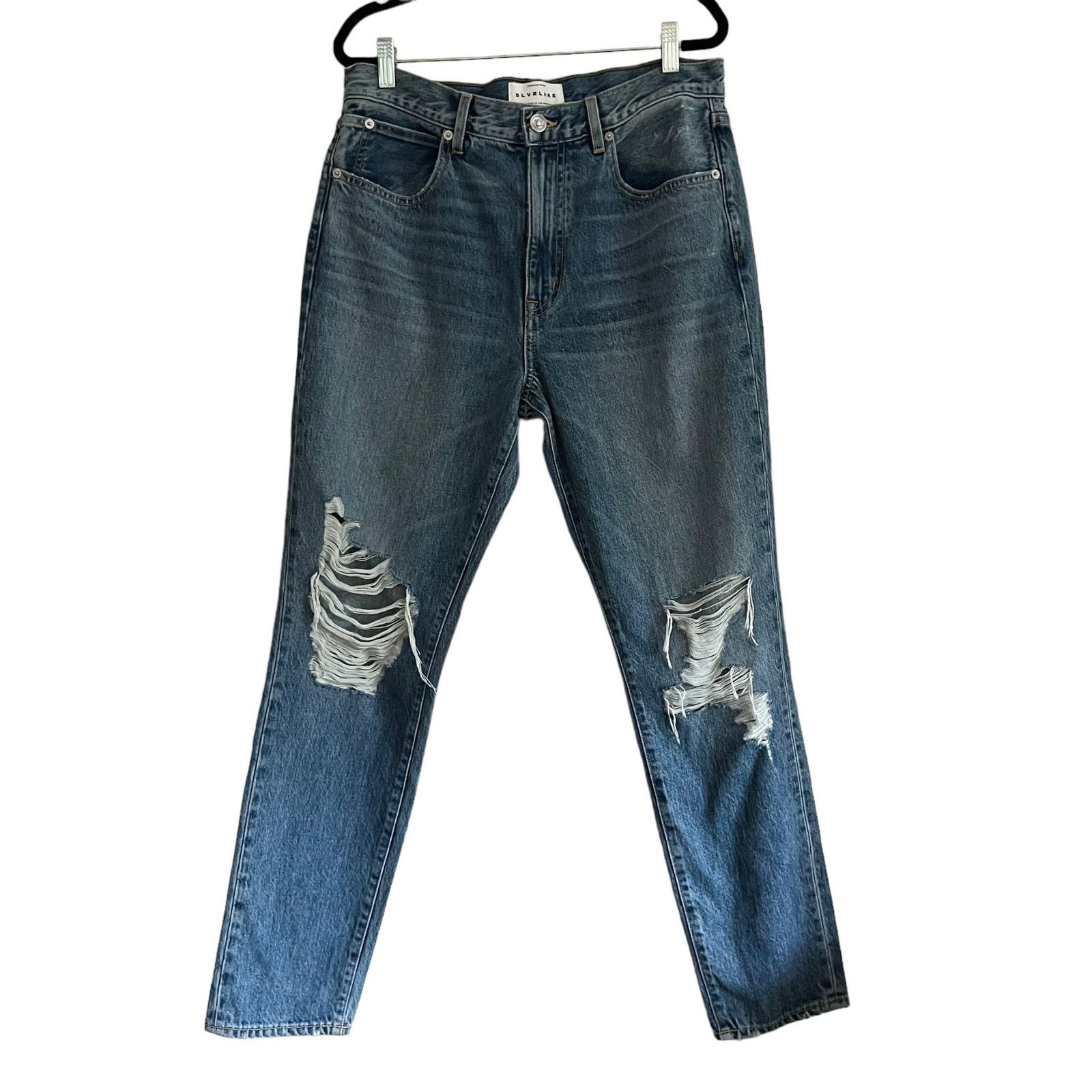 SLVRLAKE SLVRLAKE Distressed Roxy Jeans - After The Storm Size 31 Size 31" - 3 Thumbnail