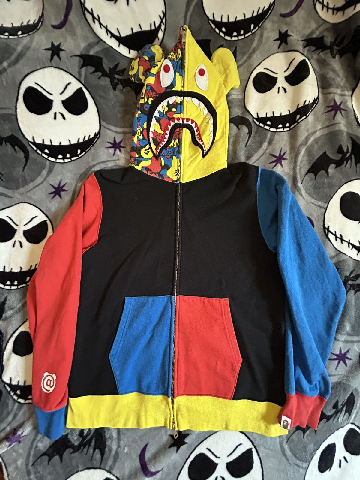 Bape Bape x Medicom Be@r Shark Full Zip Hoodie | Grailed