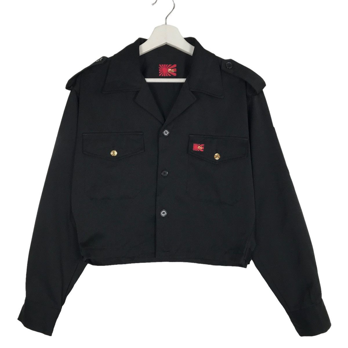 Japanese Brand 💥 1980s VINTAGE JAPANESE TRADITIONAL MOTO CLUB CROP JACKET Size L / US 10 / IT 46 - 1 Thumbnail
