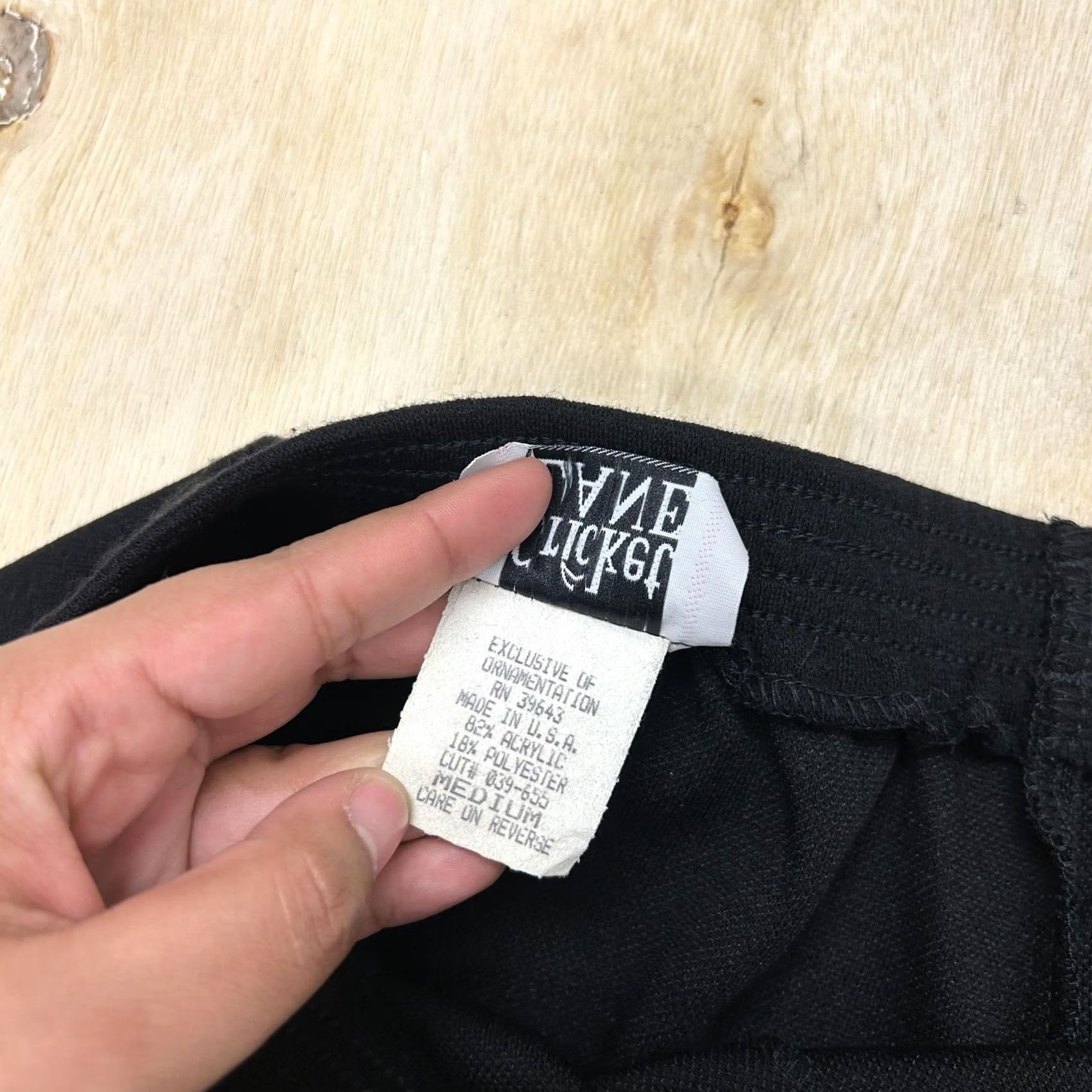 Vintage Vintage Sweatpants Womens M Black Knit Elastic Waist Pull On Lounge Cricket Lane Size 32" / US 10 / IT 46 - 4 Thumbnail