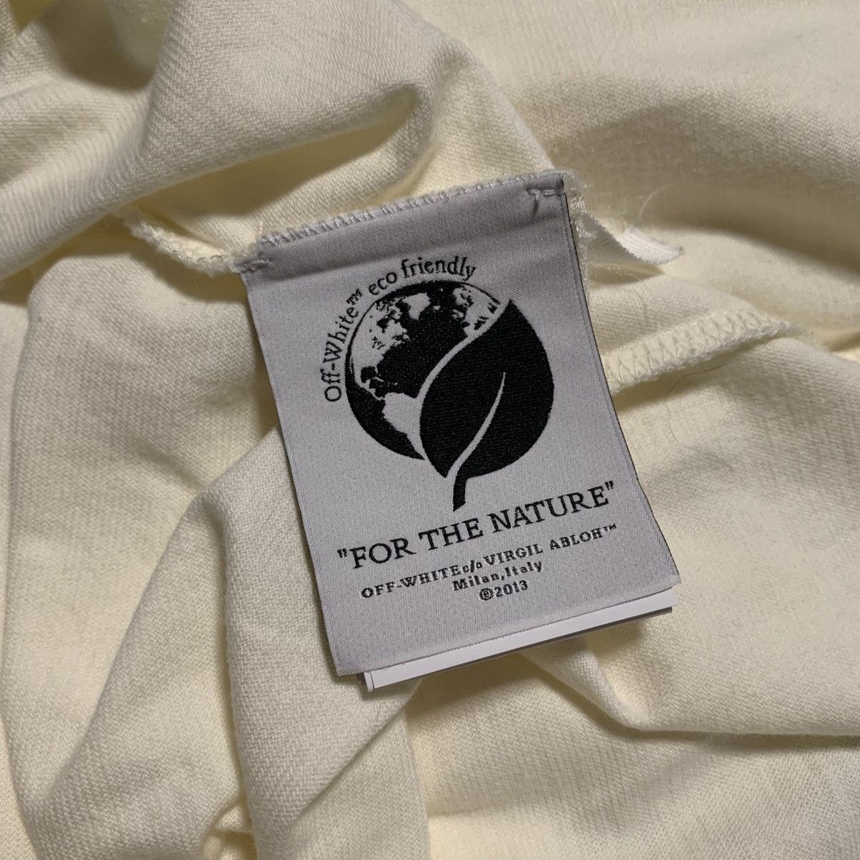 Off-White Off White Large Tape Cream White Tee Virgil Abloh Size US L / EU 52-54 / 3 - 5 Thumbnail