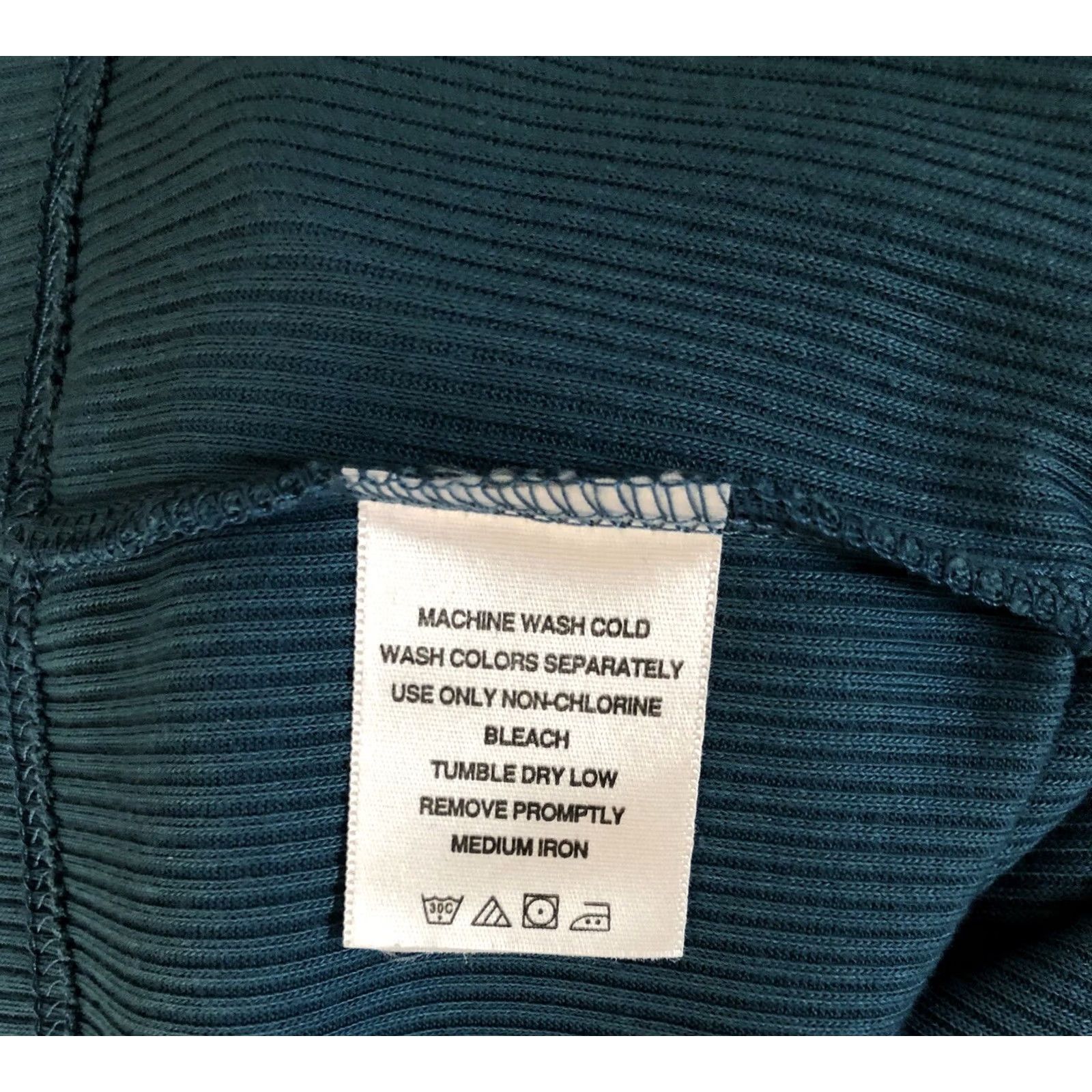 Altea MainStreet Blues Sweater L Teal Turtleneck Ribbed Knit Short Sleeve Classic Size L / US 10 / IT 46 - 7 Thumbnail