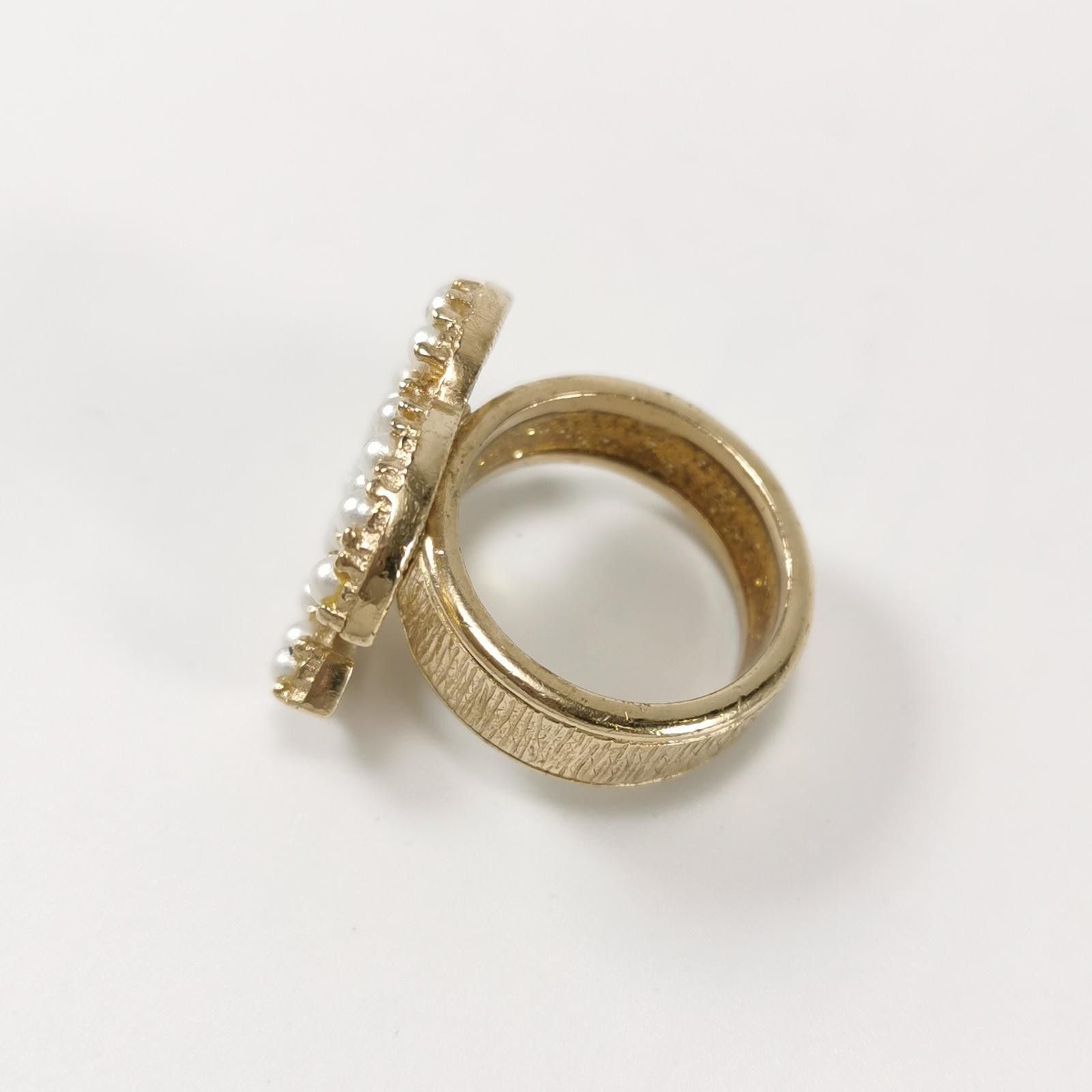Chanel Chanel Imitation Pearl Double C Logo Ring Size 15 -z2505 Size ONE SIZE - 6 Thumbnail