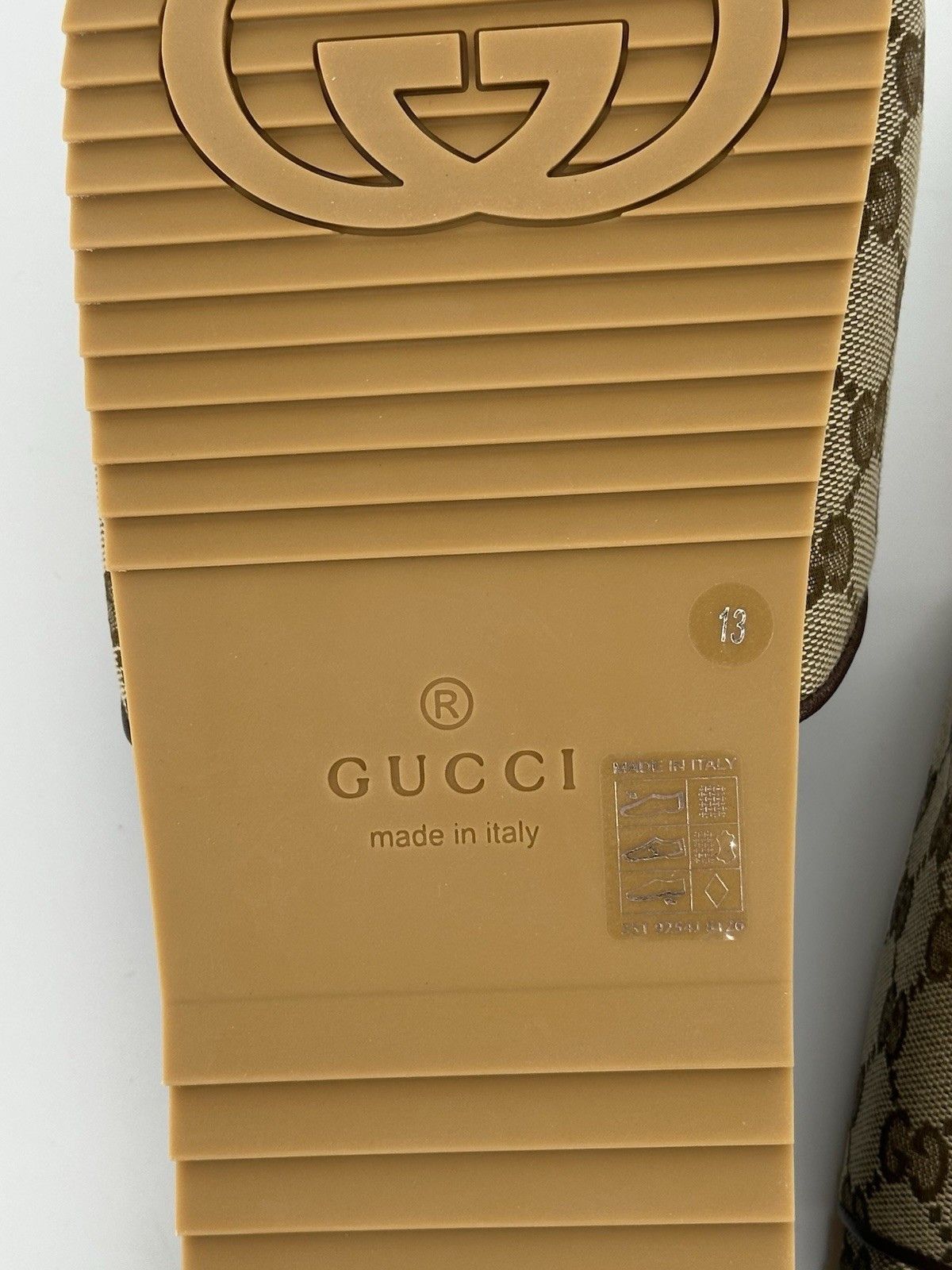 Gucci New Gucci Silde Men's GG Canvas Size-EU-47/US-14/UK-13 Size US 14 / EU 47 - 12 Thumbnail