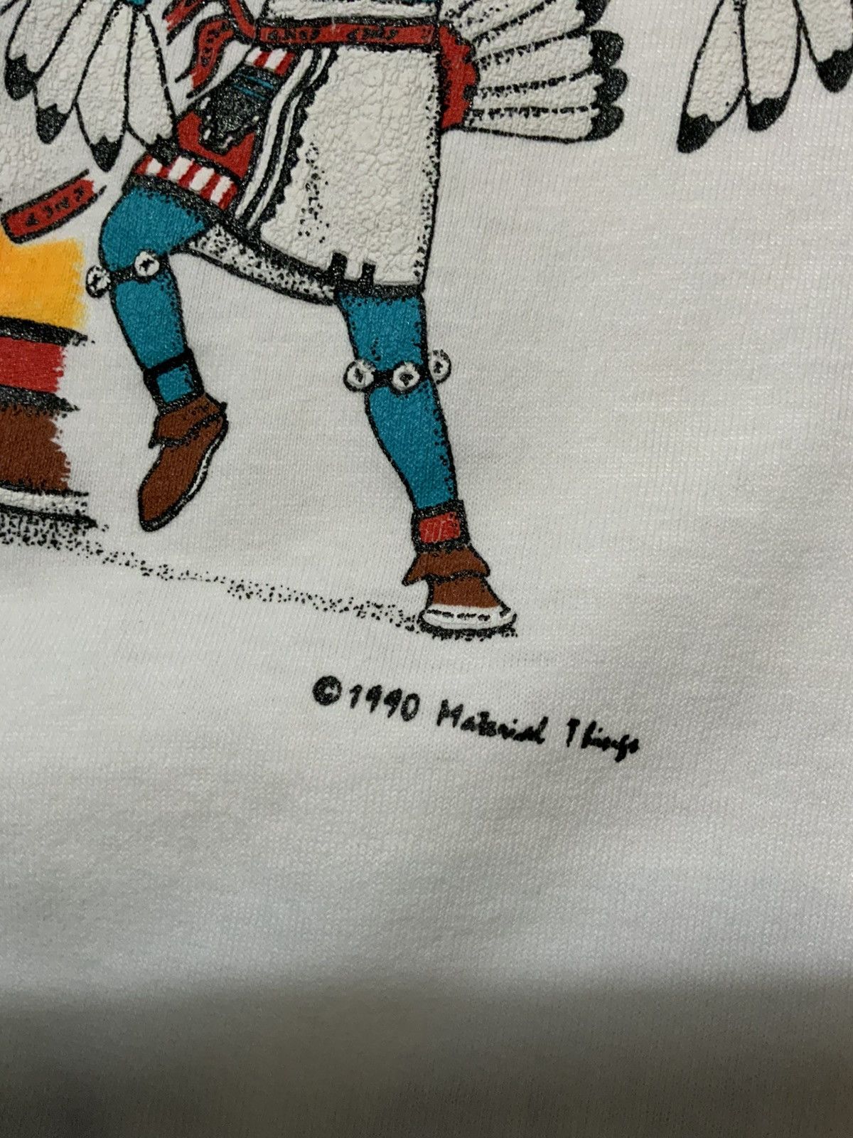 Vintage VTG 1990 Native American Spiritual Single Stitch T-Shirt Size US XL / EU 56 / 4 - 6 Thumbnail