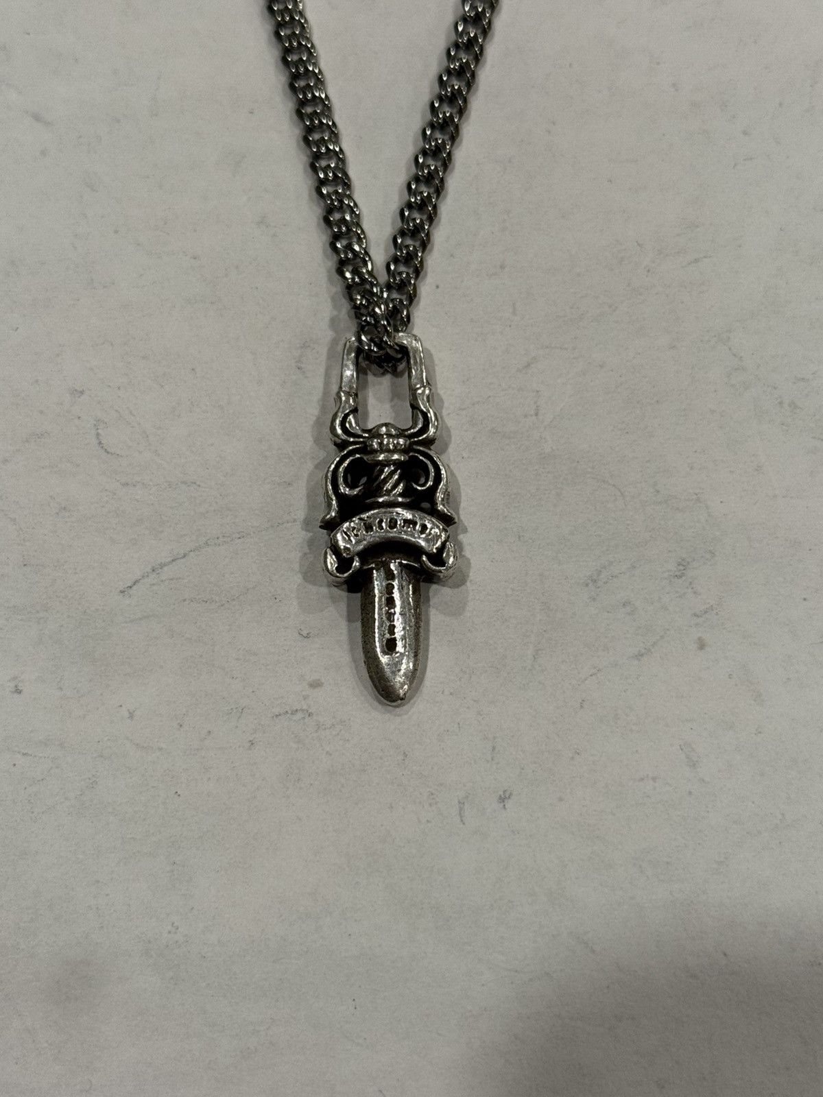 Chrome Hearts Chrome Hearts Dagger Pendant Cuban Link Chain Necklace 925 Size ONE SIZE - 2 Thumbnail