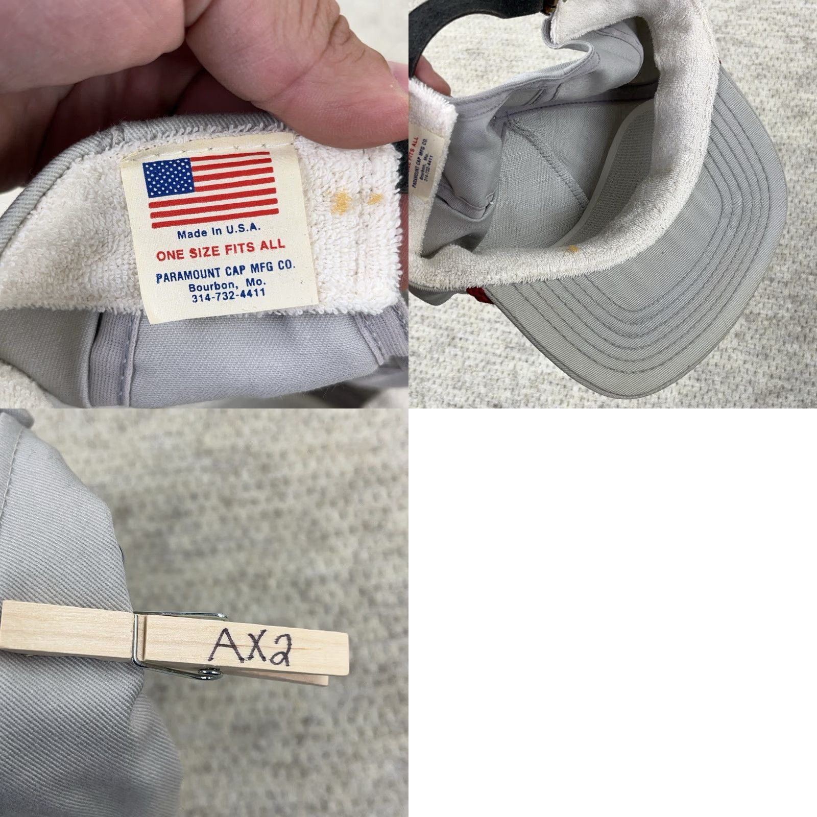 Roper VINTAGE Farmland Co-op Trucker Hat Cap Made In USA 80s 90s Rope Farm Strapback Gray Cotton Polyester Knit Adjustable Mens Hat Size ONE SIZE - 8 Thumbnail