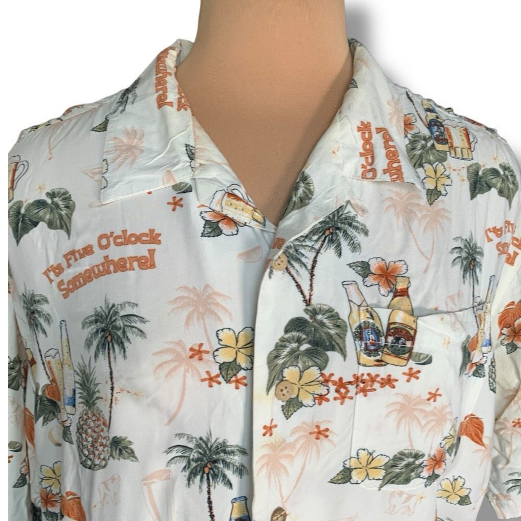 Big Dogs Vintage Y2K Big Dogs Top It’s Five O’Clock Somewhere Hawaiia Size US XL / EU 56 / 4 - 2 Thumbnail