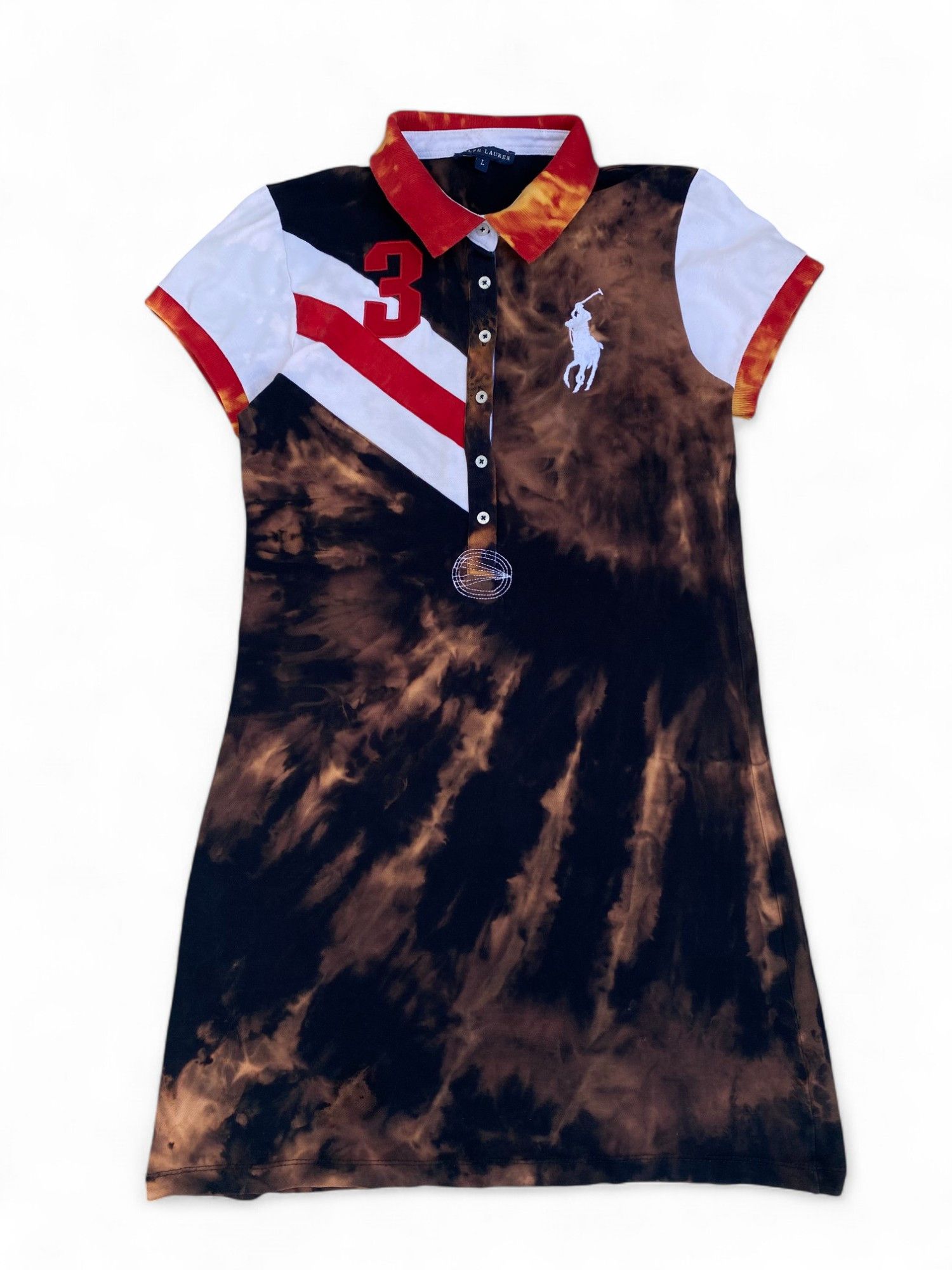 Ralph Lauren Ralph Lauren Tie Dye Polo Dress y2k avantgarde 1of1 Size L / US 10 / IT 46 - 1 Thumbnail