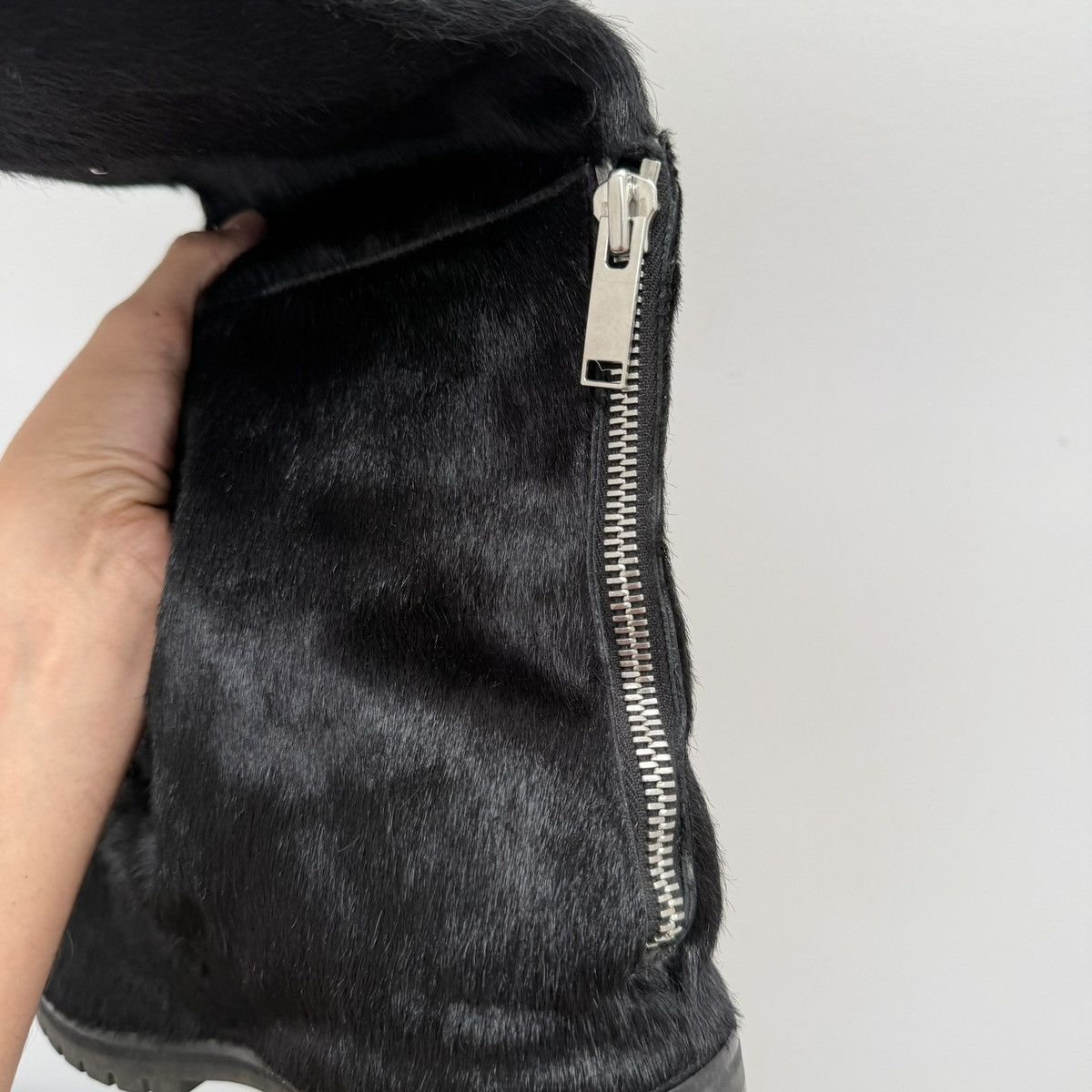 424 424 Dragonrider Pony Hair Black Boots (EU46) Size US 13 / EU 46 - 8 Thumbnail