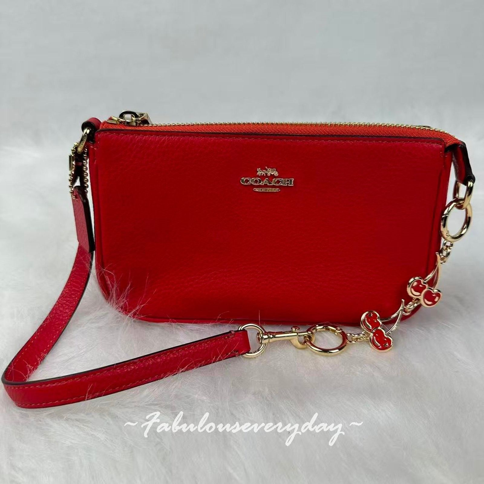 Coach Coach Nolita 19 Shoulder Leather/Gold Red Extended Chain Size ONE SIZE - 1 Thumbnail