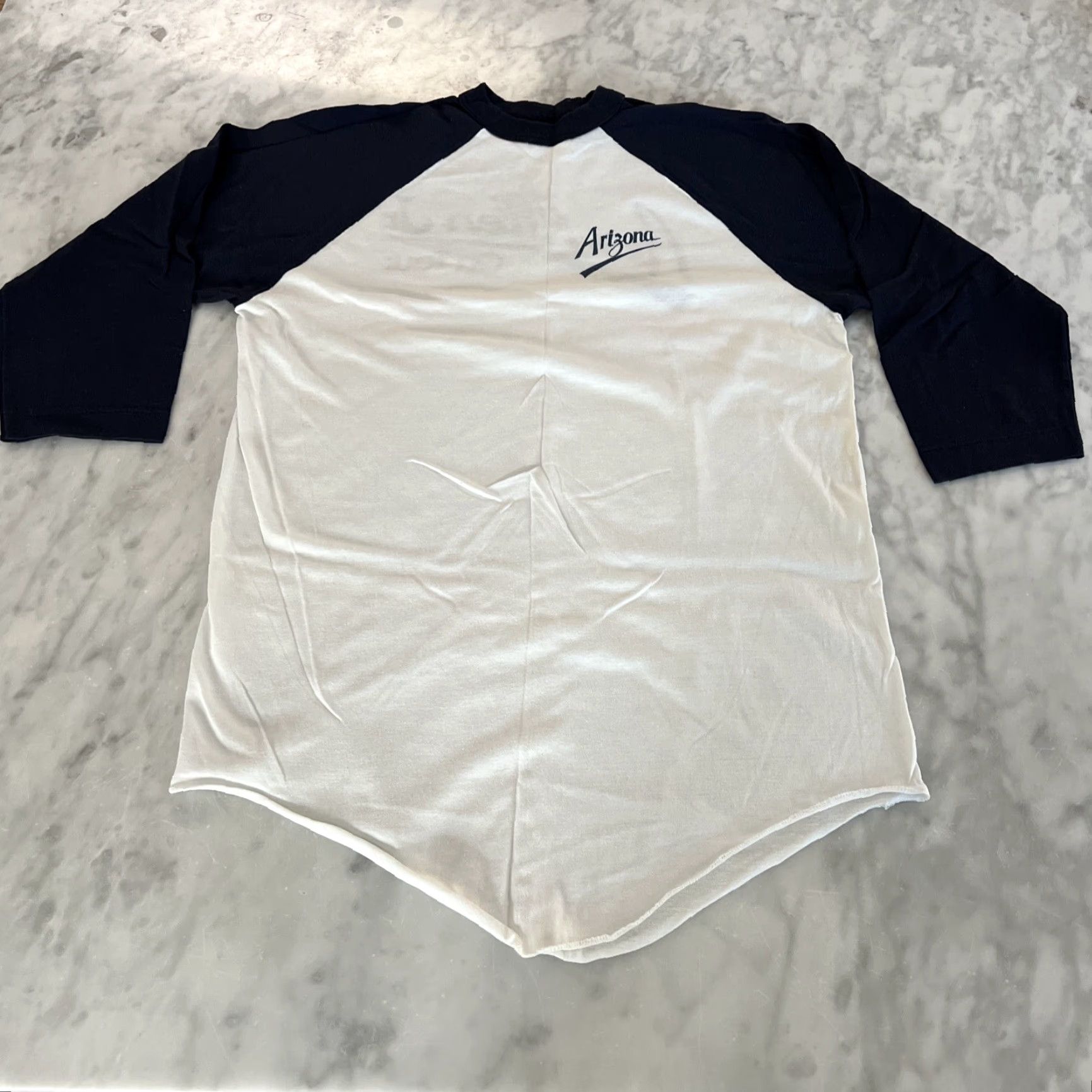 Vintage VINTAGE Rex Allen Jr Tour Shirt Raglan XL Unisex White 3/4 Sleeve I Love Arizona 1980s Music HOF Size US XL / EU 56 / 4 - 2 Thumbnail