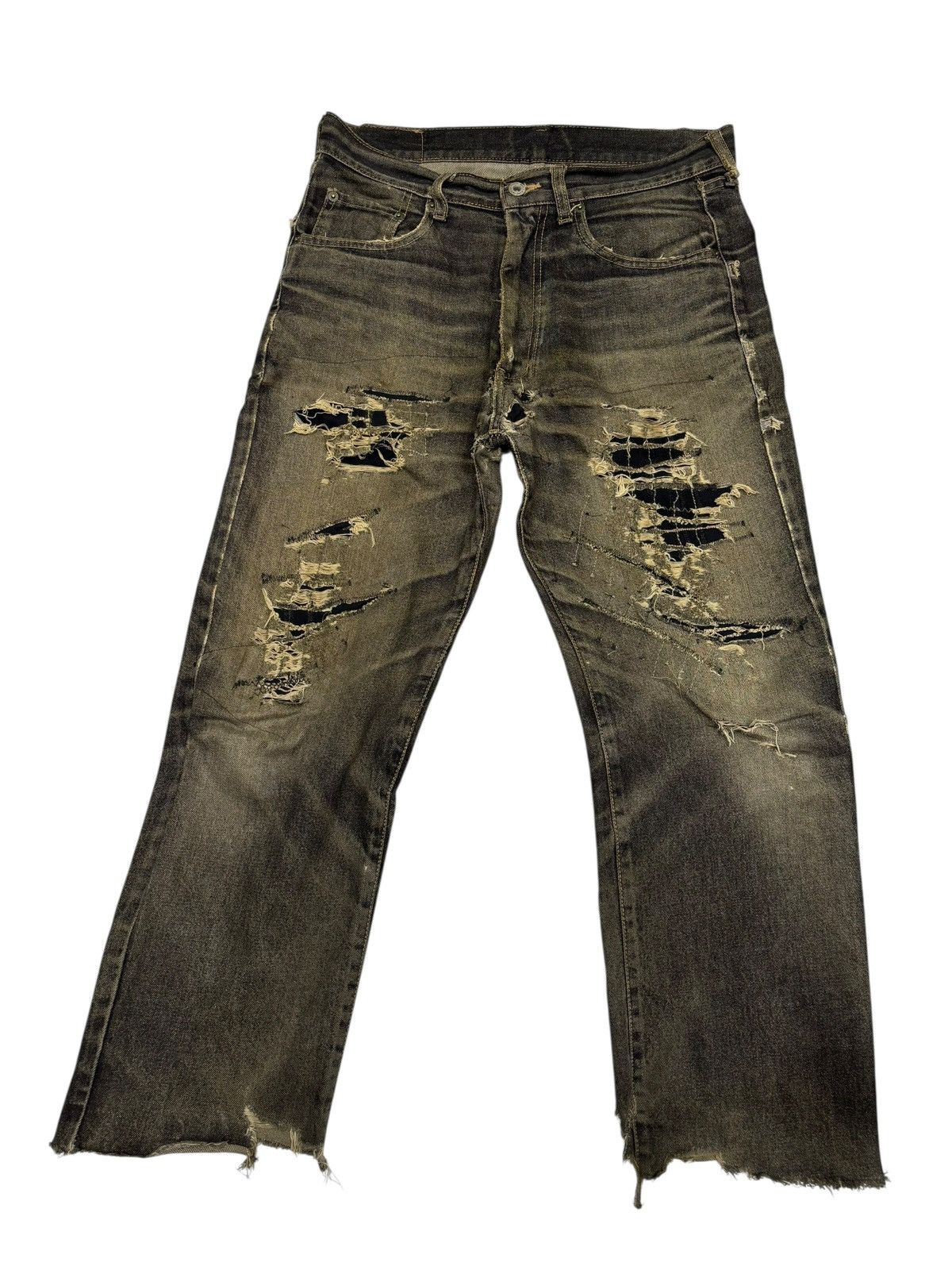 Kapital Unique Clothing Warehouse Thrashed Distress Destroyed Jeans Size US 31 - 9 Thumbnail