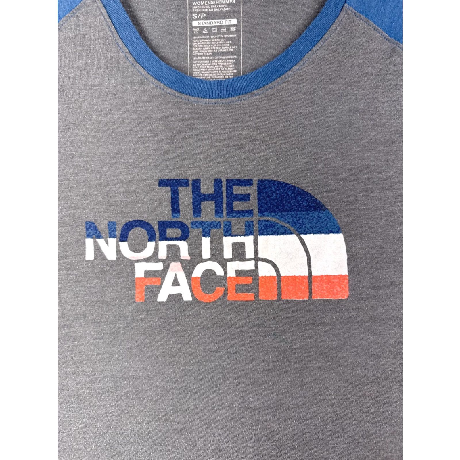 The North Face The North Face Shirt Women Small Gray Blue Short Sleeve Raglan Baseball Style Size S / US 4 / IT 40 - 6 Thumbnail